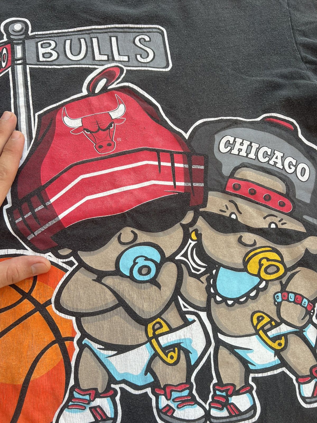 NBA × Vintage Vintage 90's NBA Chicago Bulls Baby Tee Print Rare Size US M / EU 48-50 / 2 - 4 Thumbnail