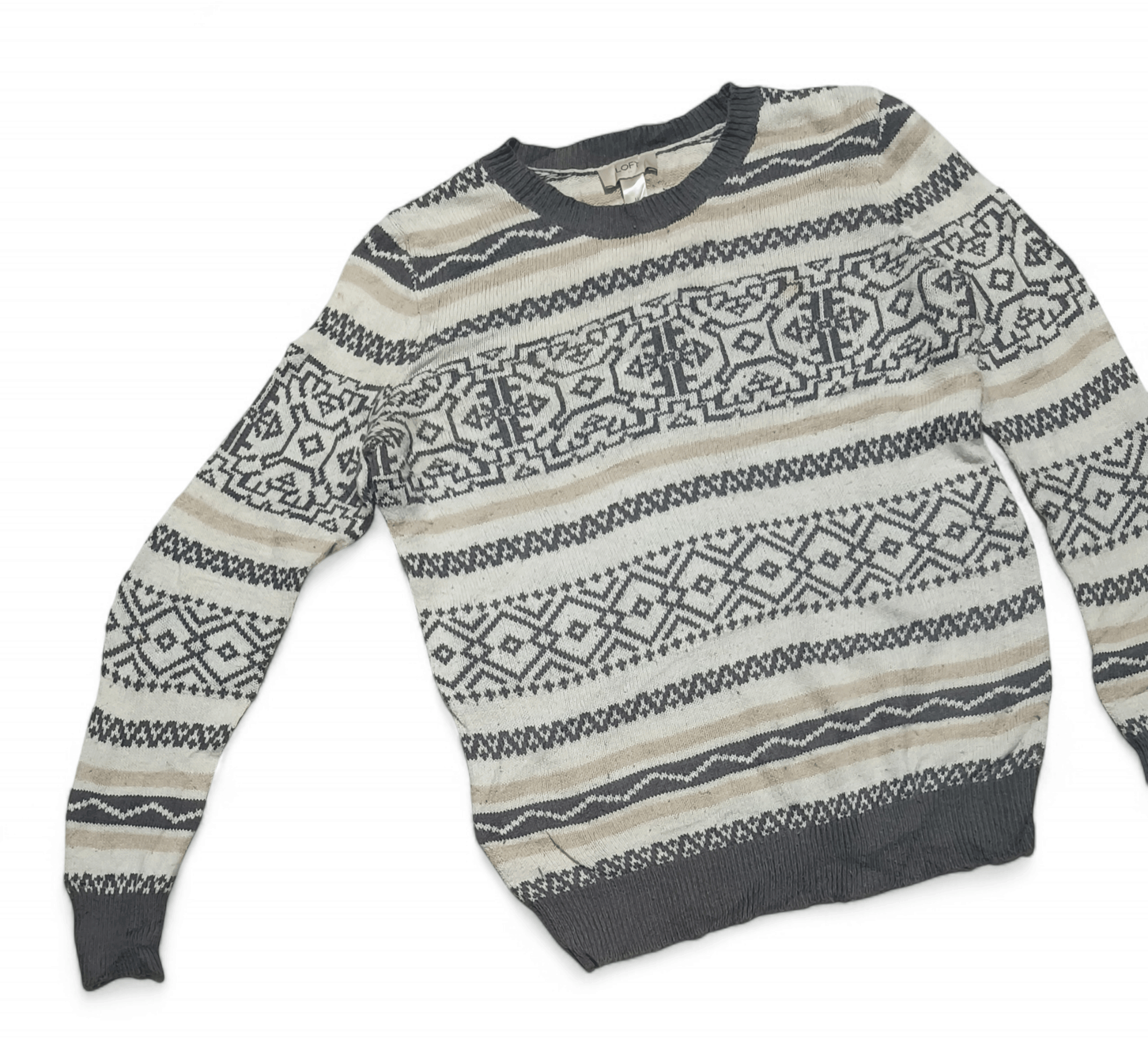 Other LOFT Ethnic Striped Motifs Pattern Knit Wool Sweater Size US M / EU 48-50 / 2 - 3 Thumbnail