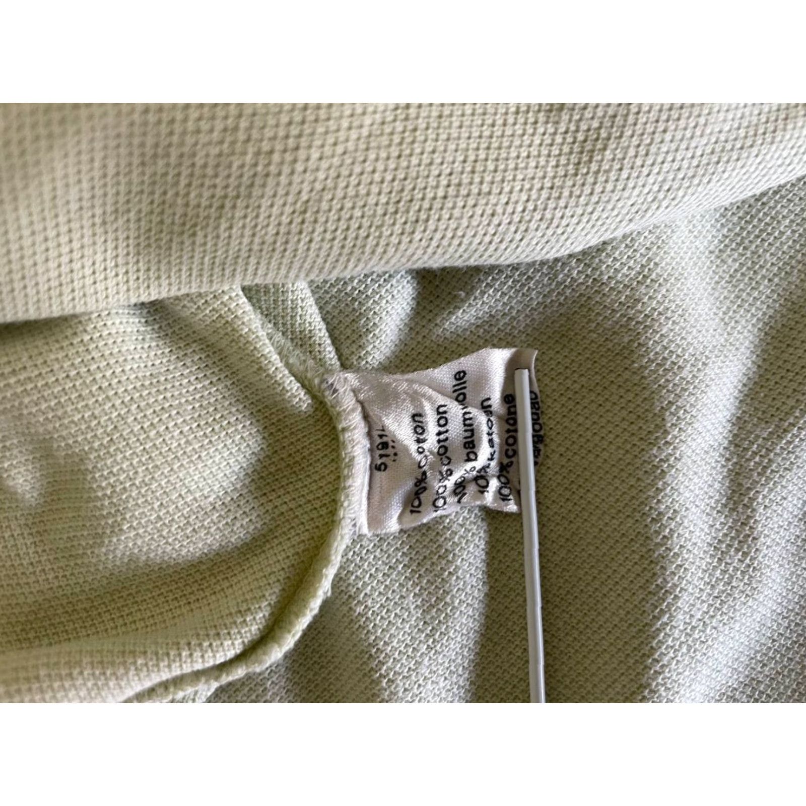 Lacoste Lacoste Polo Shirt Mens Size 8 Ivory Cotton Short Sleeve Button Up Shirt Size US M / EU 48-50 / 2 - 5 Thumbnail