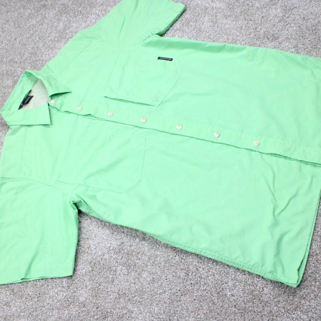 ExOfficio ExOfficio Shirt Womens Medium Green Button-Up Short Sleeve Nylon/Polyester Breathable Ventilated Outdoor Casual Size M / US 6-8 / IT 42-44 - 6 Thumbnail