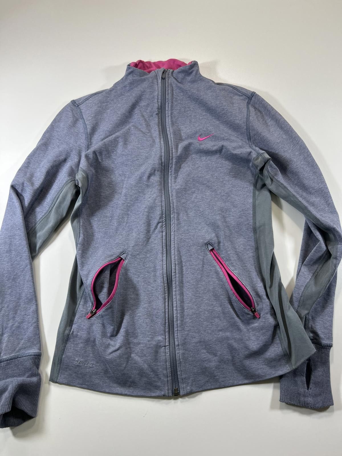 Nike Nike Dri-FIT Grey and Pink Full-Zip Jacket, M Size M / US 6-8 / IT 42-44 - 1 Thumbnail