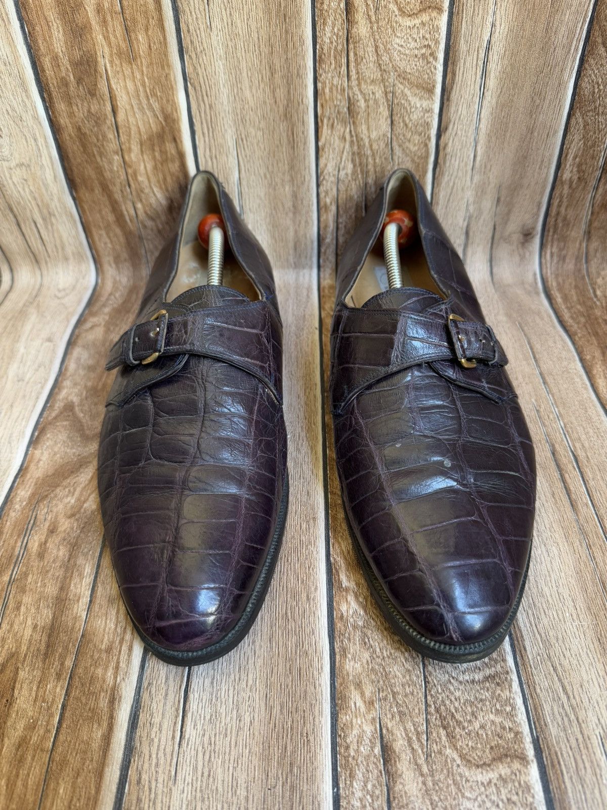 Genuine Leather × Mauri Genuine alligator skin single monk Size US 12 / EU 45 - 3 Thumbnail