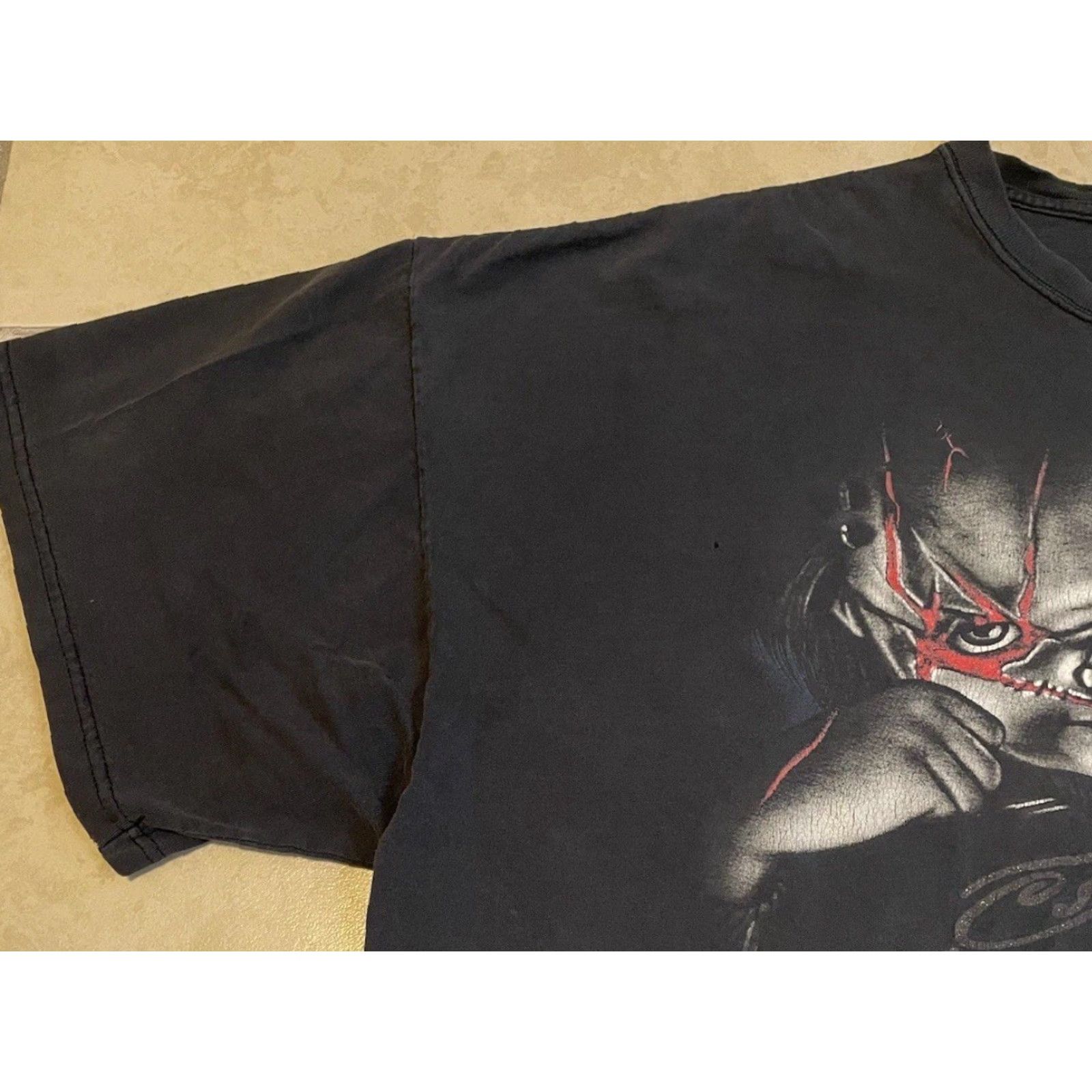 Vintage Vtg Chucky Faded Distress Shirt 3X Funny Grunge Ed Hardy Style Emo Movie 90s Y2K Size US XXL / EU 58 / 5 - 7 Thumbnail