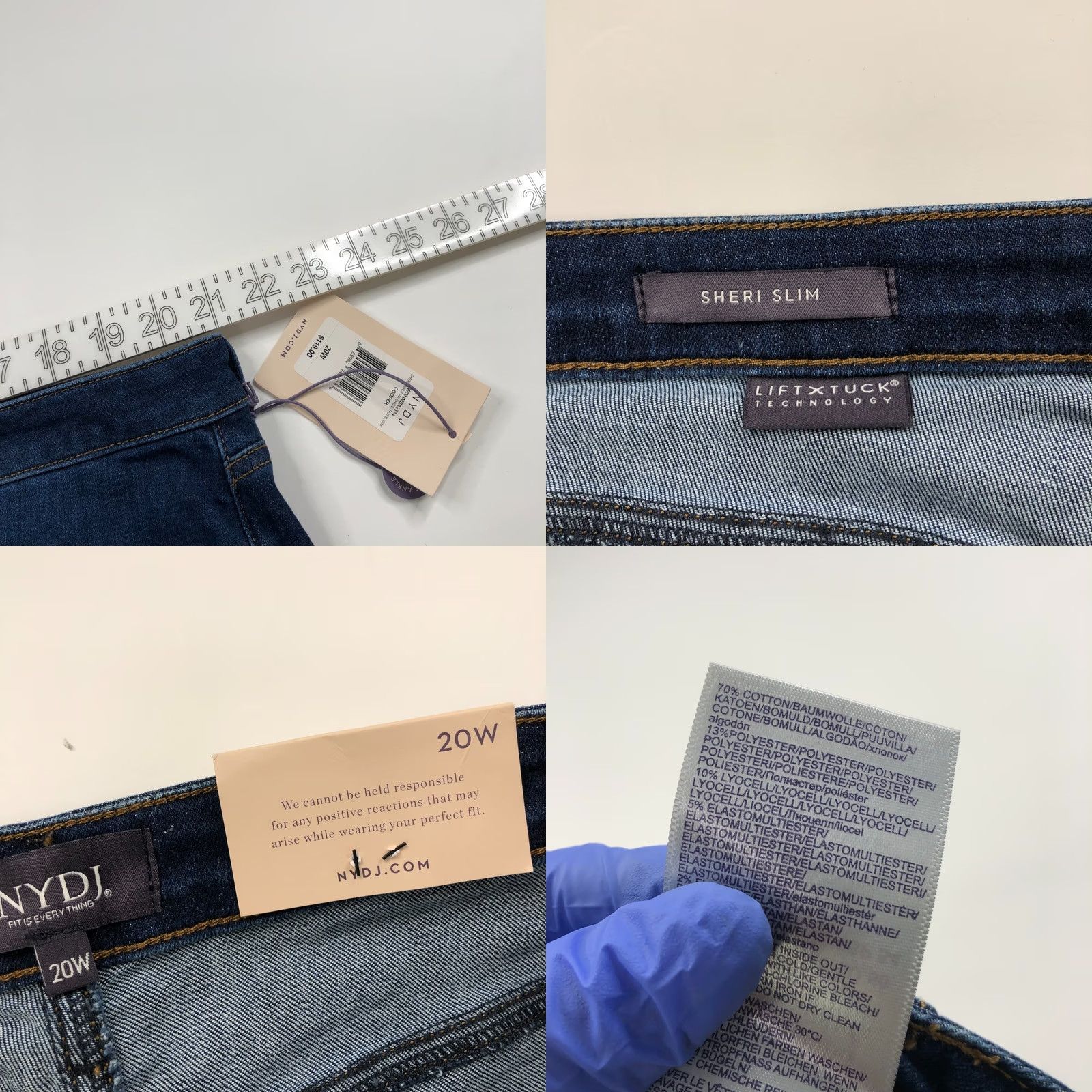 NYDJ NYDJ Lift Tuck Sheri Slim NEW Plus 20W High Rise Jeans 42 in Waist 26 in Inseam Brown? Blue Size ONE SIZE - 8 Thumbnail