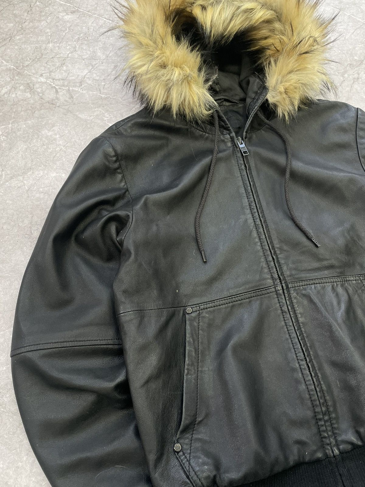Hysteric Glamour × If Six Was Nine Avant Garde If Six Was Nine Style LEATHER Jacket fur Hood Size US M / EU 48-50 / 2 - 6 Thumbnail