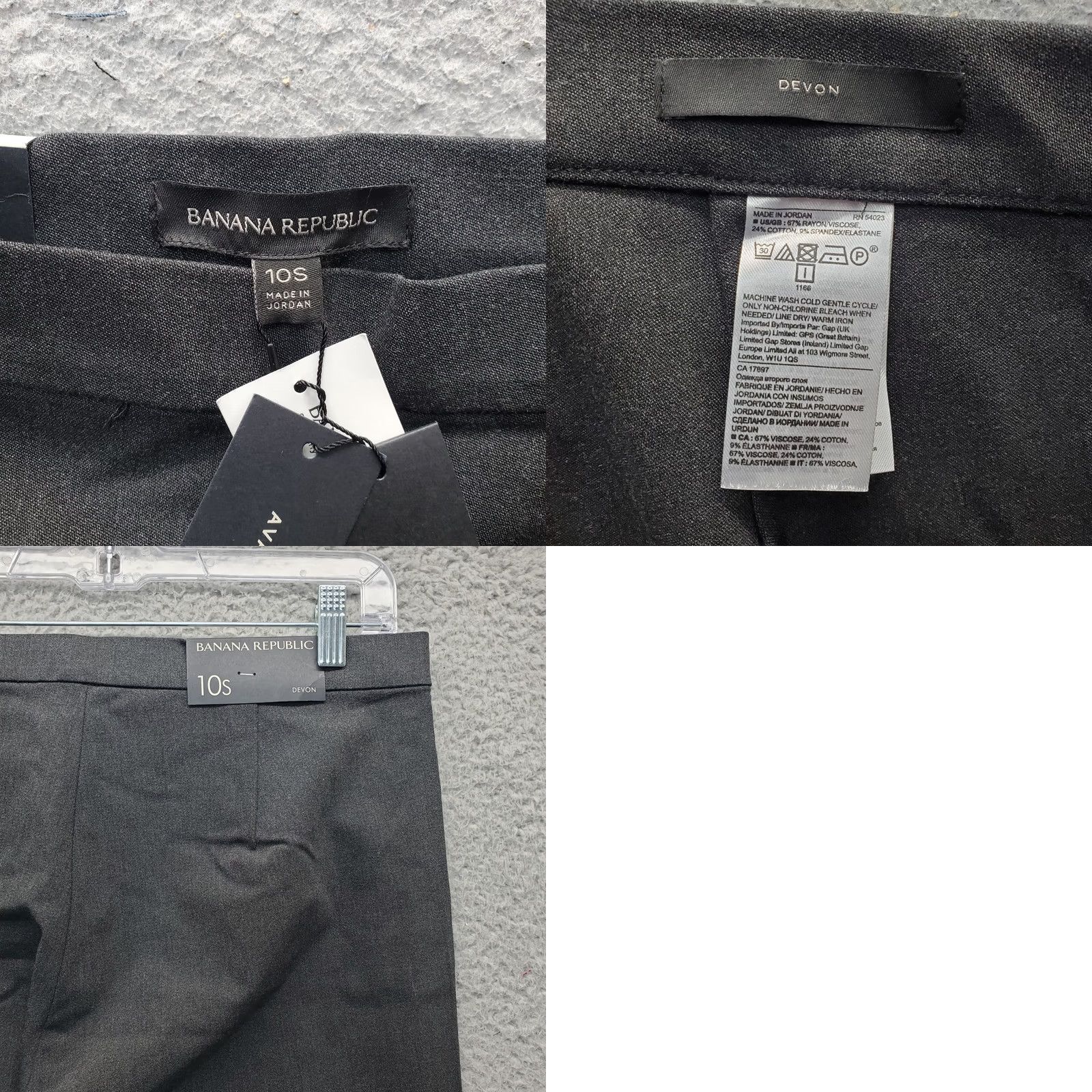 Banana Republic Banana Republic Womens Pants 10 Gray Stretch Devon Ankle Side Zip Slimming Pockets Regular 26 Inseam Straight 3-4? Size 32" / US 10 / IT 46 - 8 Thumbnail