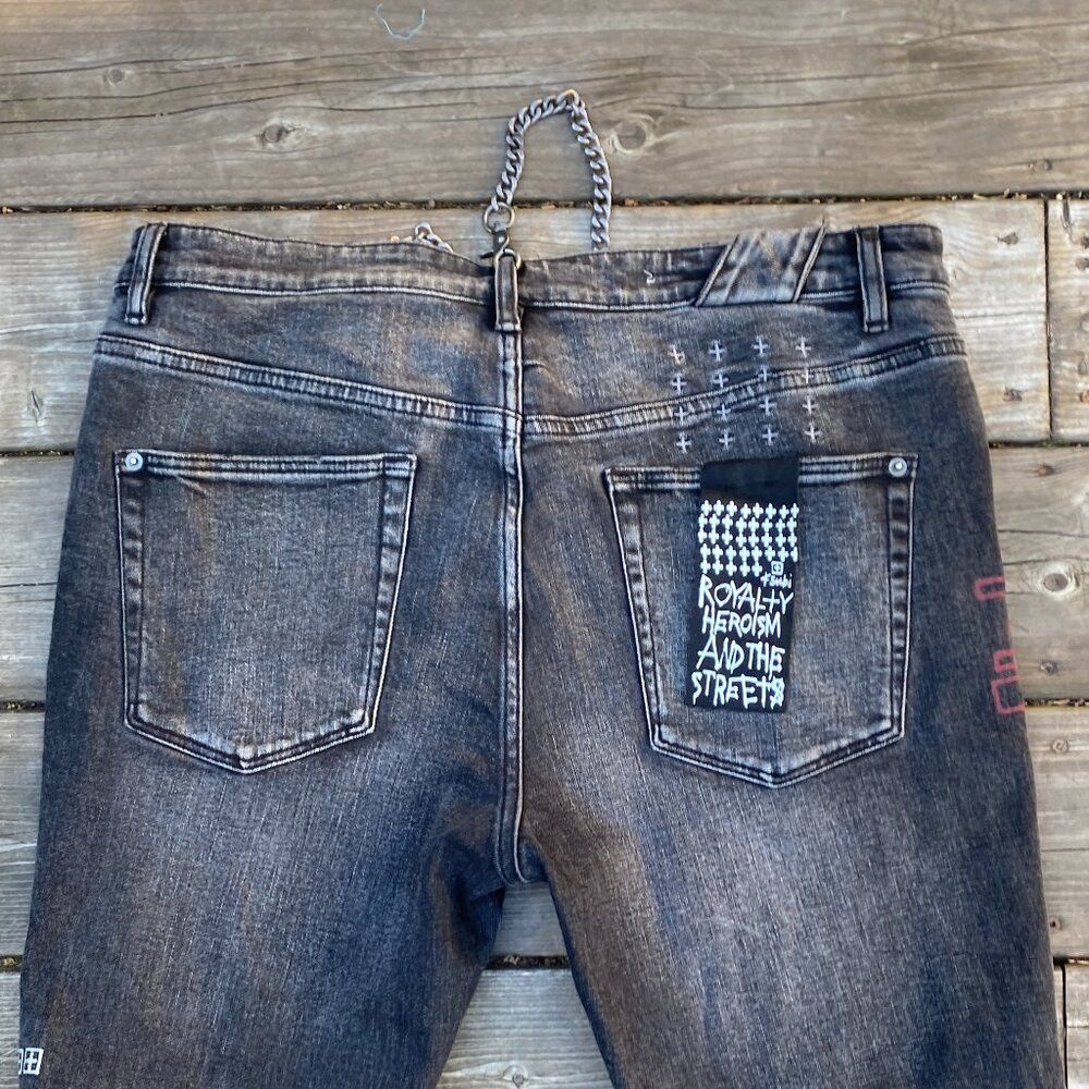 Ksubi RARE Ksubi Chitch Maniac Embroidered Jeans Size 36 Gray Size US 36 / EU 52 - 3 Thumbnail