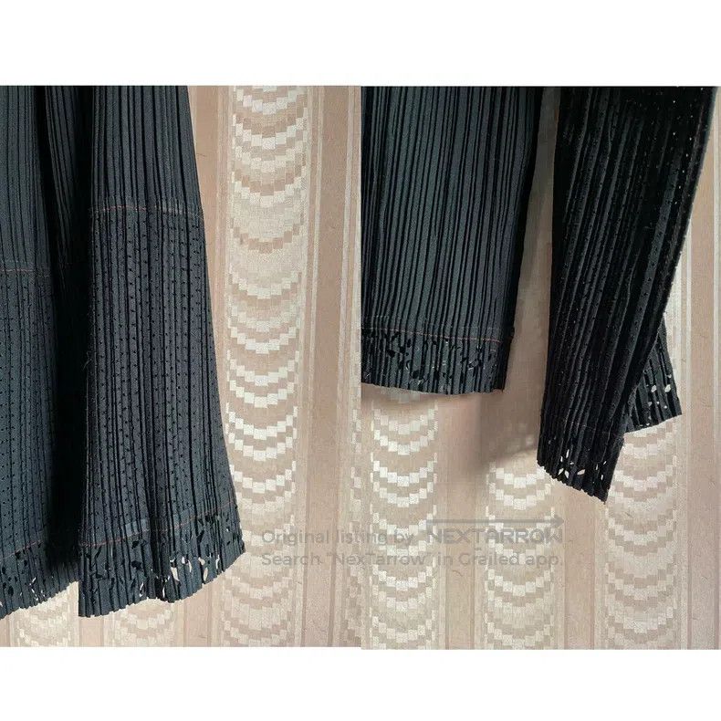 Issey Miyake Issey Miyake Rare Paper-cut Hollow Out 3D Pleated Midi Ski Size 25" / US 0 / IT 36 - 7 Thumbnail