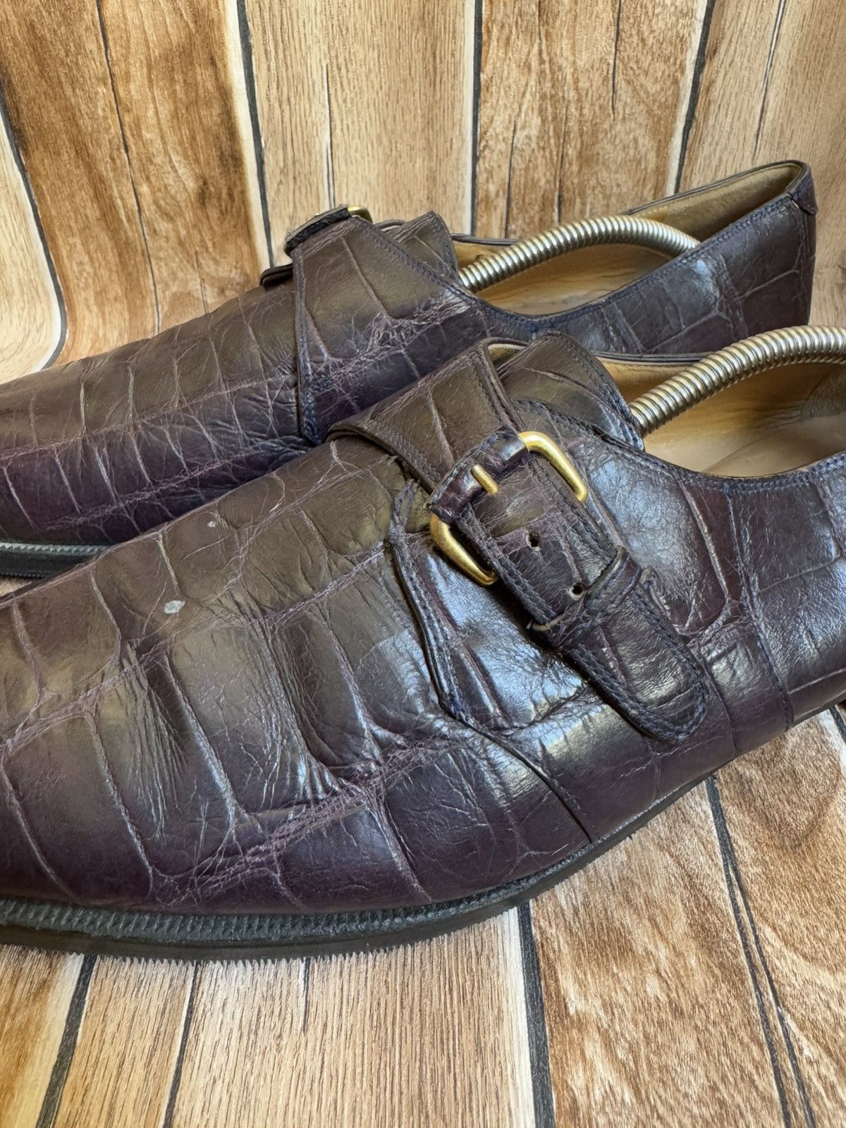 Genuine Leather × Mauri Genuine alligator skin single monk Size US 12 / EU 45 - 5 Thumbnail
