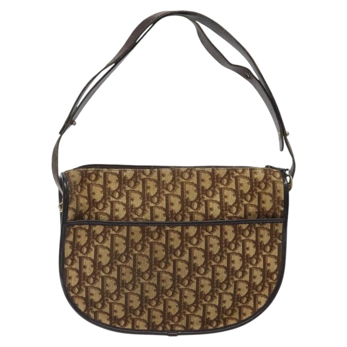 Dior DIOR Trotter Canvas Shoulder Bag Brown Gold Size ONE SIZE - 2 Thumbnail