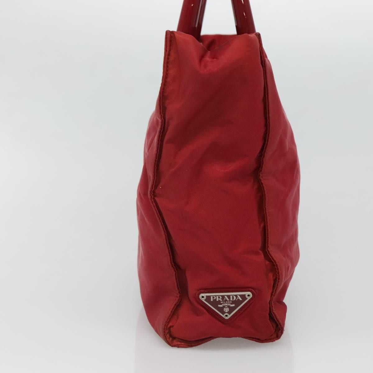 Prada PRADA Tote Bag Nylon Red Silver Size ONE SIZE - 4 Thumbnail