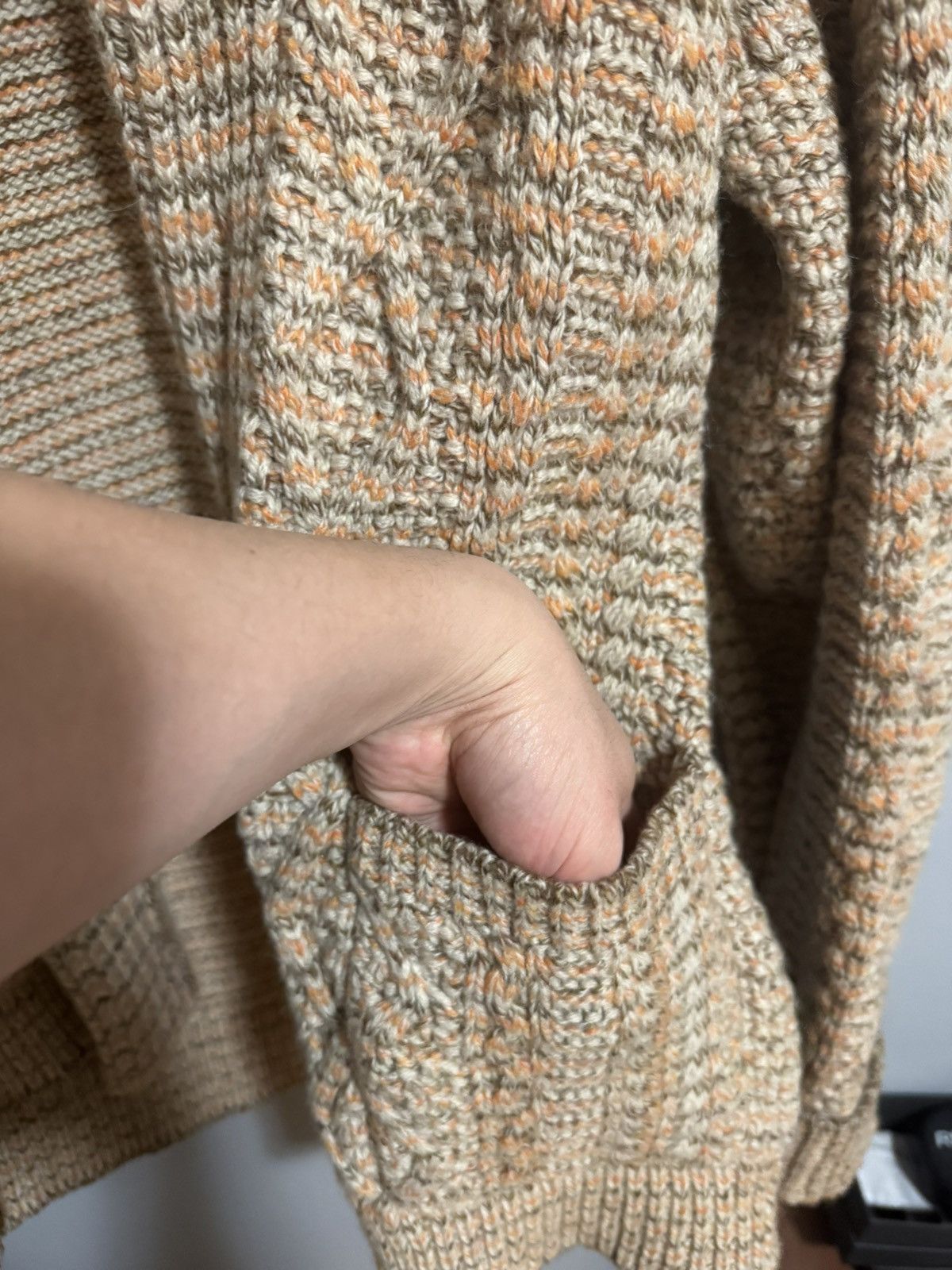 Snow Peak Snow Peak Multi Colour Cable Knit Shawl Cardigan Size US L / EU 52-54 / 3 - 9 Thumbnail