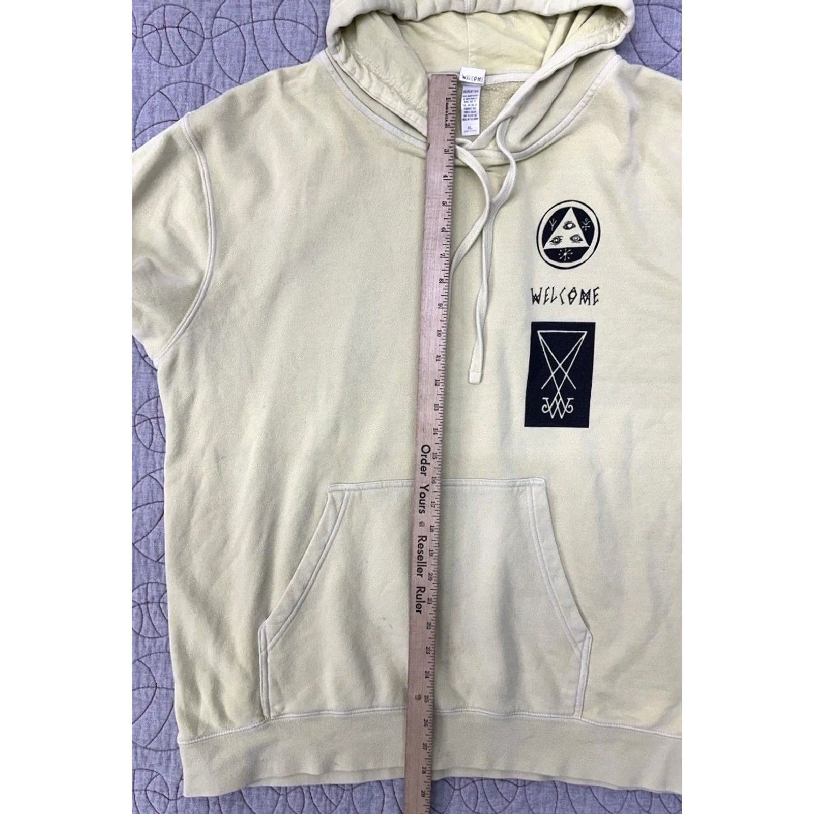 Welcome Skateboards Welcome Skateboards Hoodie Men’s Size XL Yellow Pigment Dyed Skull Possum Pullover Skateboarding Size US XL / EU 56 / 4 - 7 Thumbnail