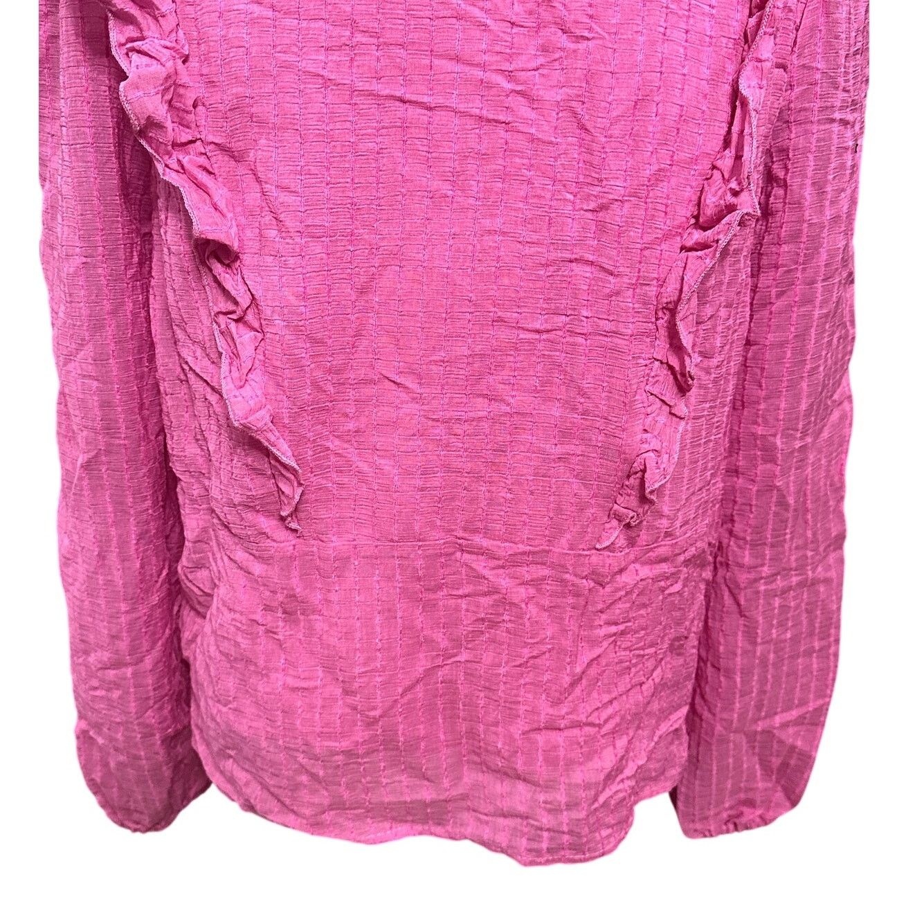 Other Vero Moda V-Neck Blouse Ruffle Striped Pattern Pink S NWOT Size S / US 4 / IT 40 - 6 Thumbnail