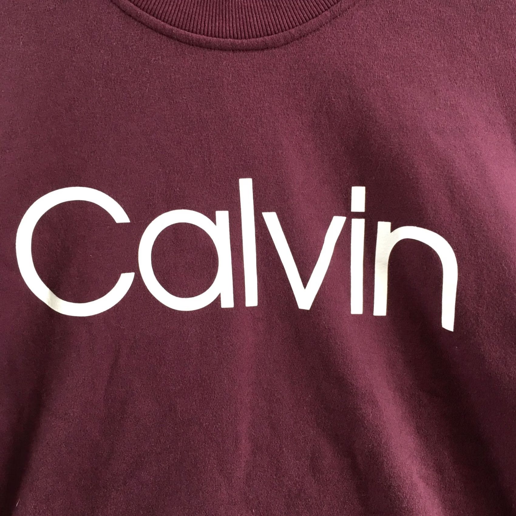 Calvin Klein Calvin Klein Sweatshirt Womens S Burgundy Cotton Blend Long Sleeve Crew Size S / US 4 / IT 40 - 4 Thumbnail