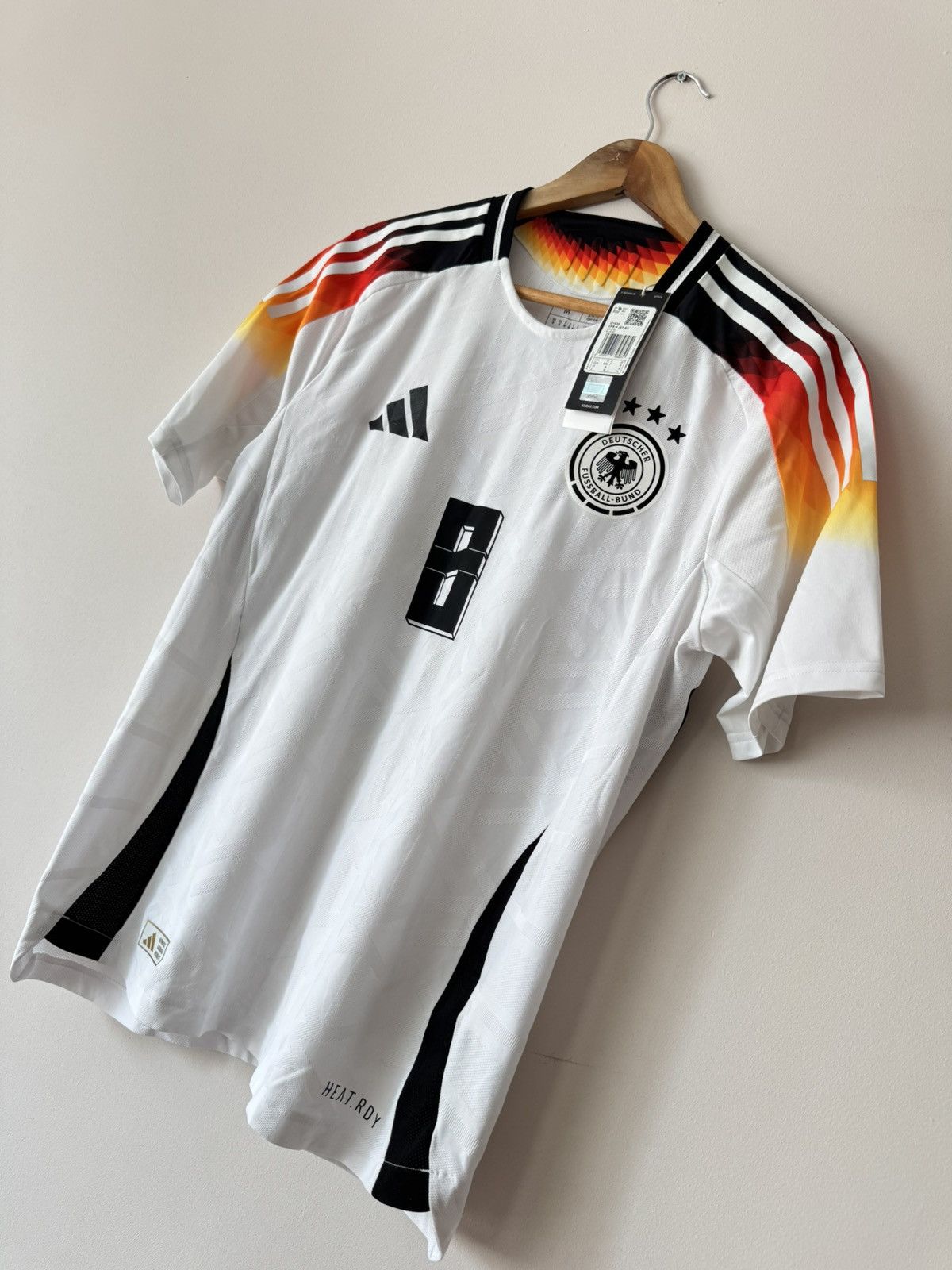 Adidas Kroos #8 Germany 2023-2024 Player Issue Home Soccer Jersey Size US M / EU 48-50 / 2 - 5 Thumbnail