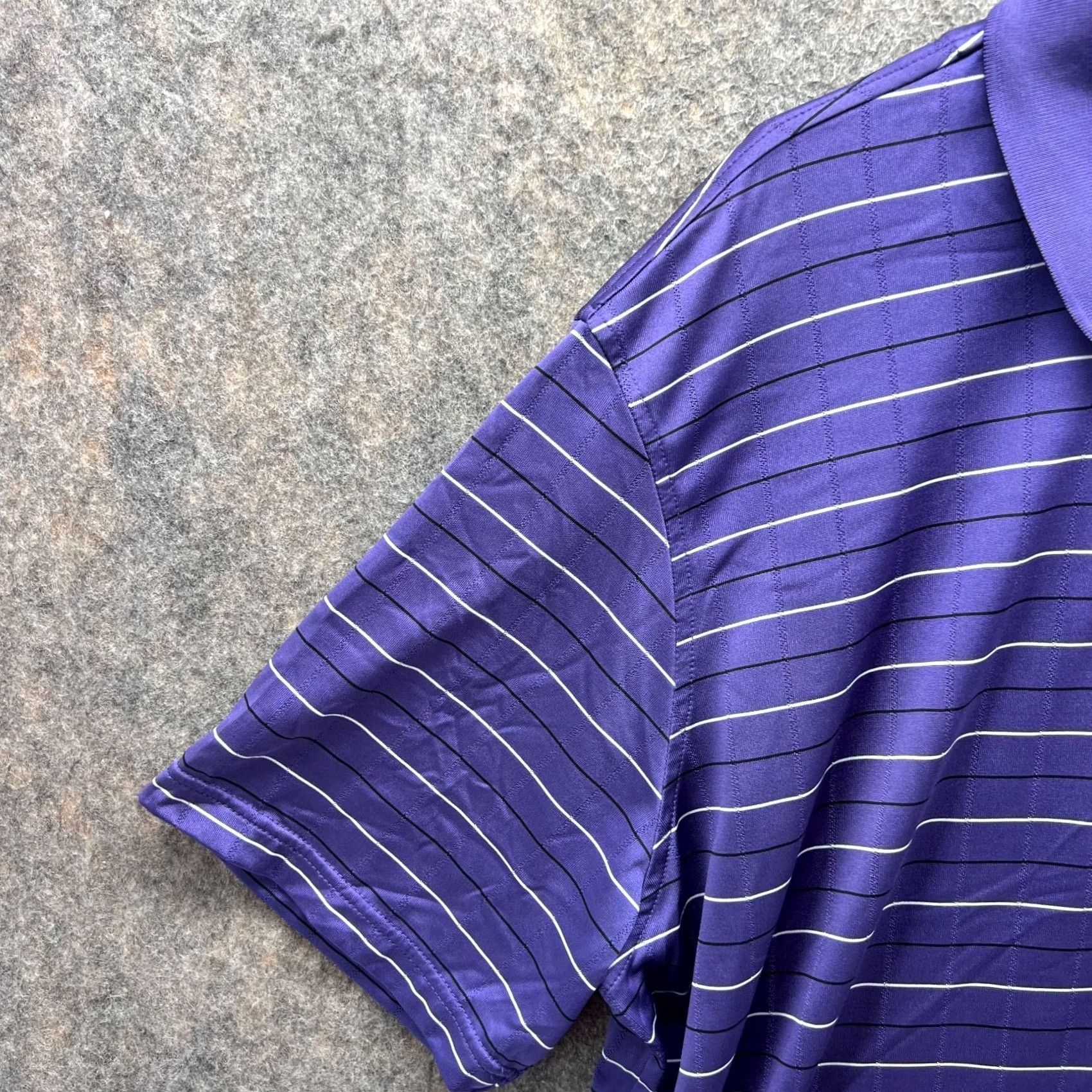 Izod Izod Polo Shirt Men XXL Adult Purple Striped Short Sleeve Button Collared Logo Vintage No 2XL Shirt Day All Seasons Casual Mens Size US XXL / EU 58 / 5 - 5 Thumbnail