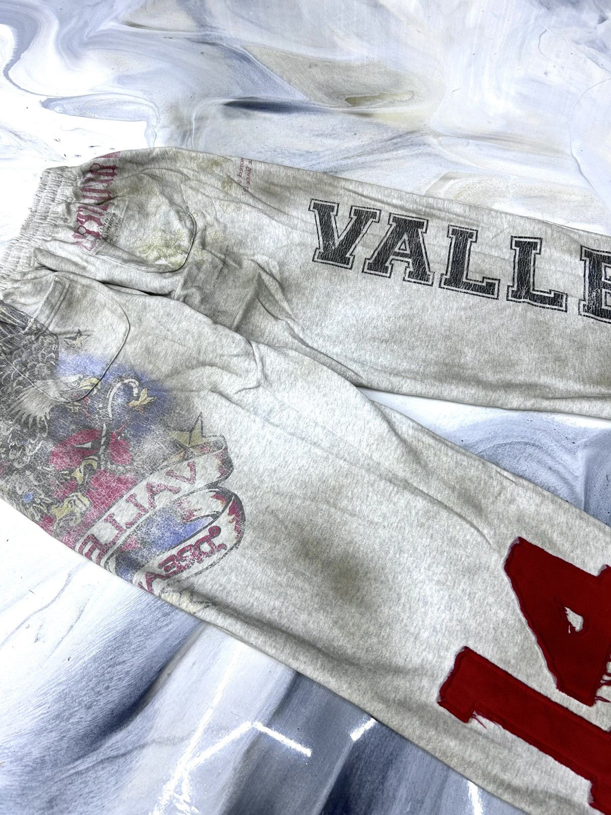 Vale Vale Crash Sweatpants Grey Purple Red Size S Size US 30 / EU 46 - 7 Thumbnail