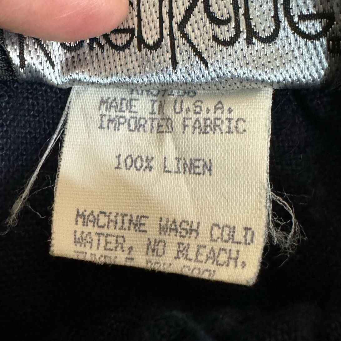 Unknown London Karen Kane Wide Leg Drawstring Pants Navy Blue Womens Size 6 Size 28" / US 6 / IT 42 - 6 Thumbnail