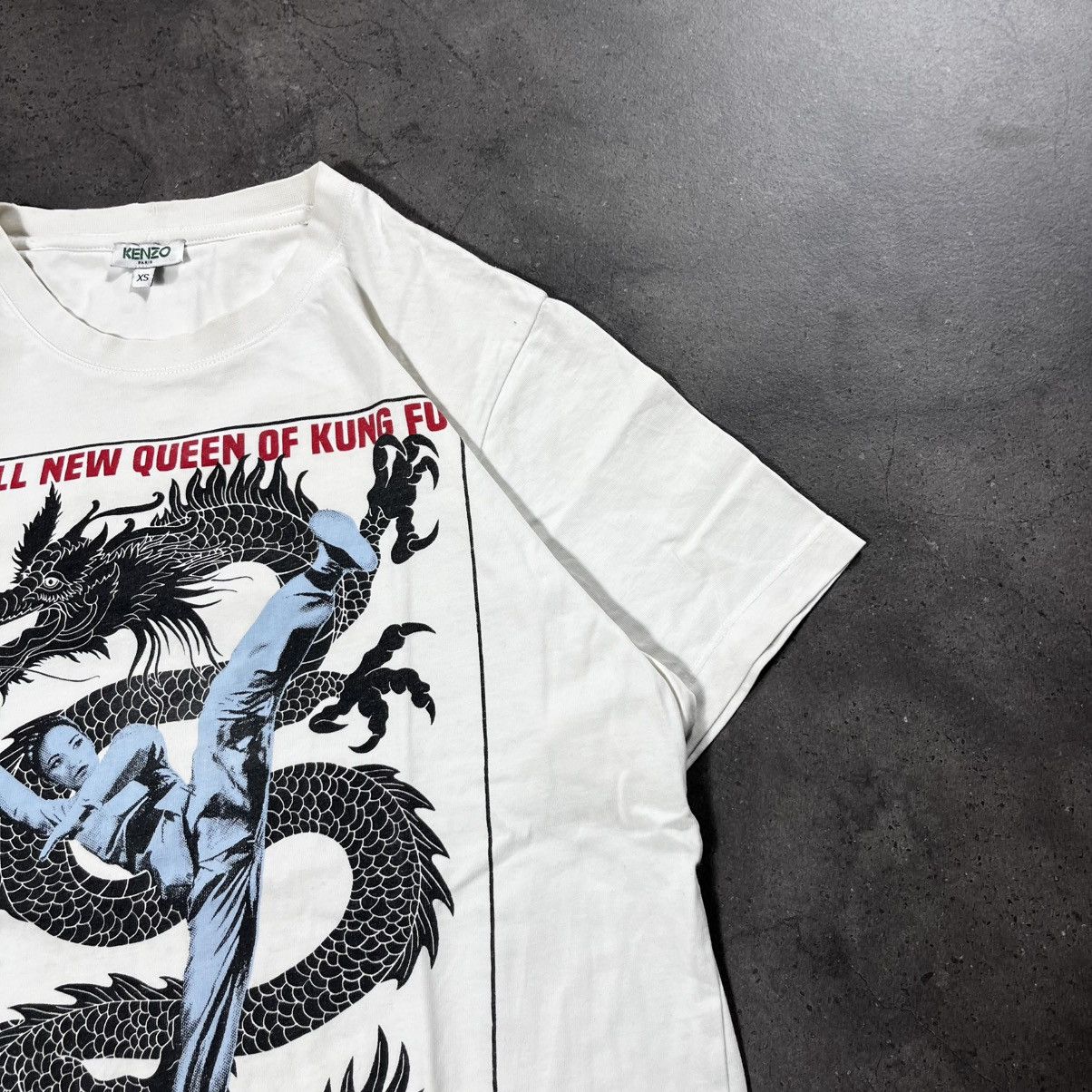 Kenzo Vintage 00s Kenzo Dragon Kick Kung Fu Big Logo Tee Tshirt Size US XS / EU 42 / 0 - 4 Thumbnail