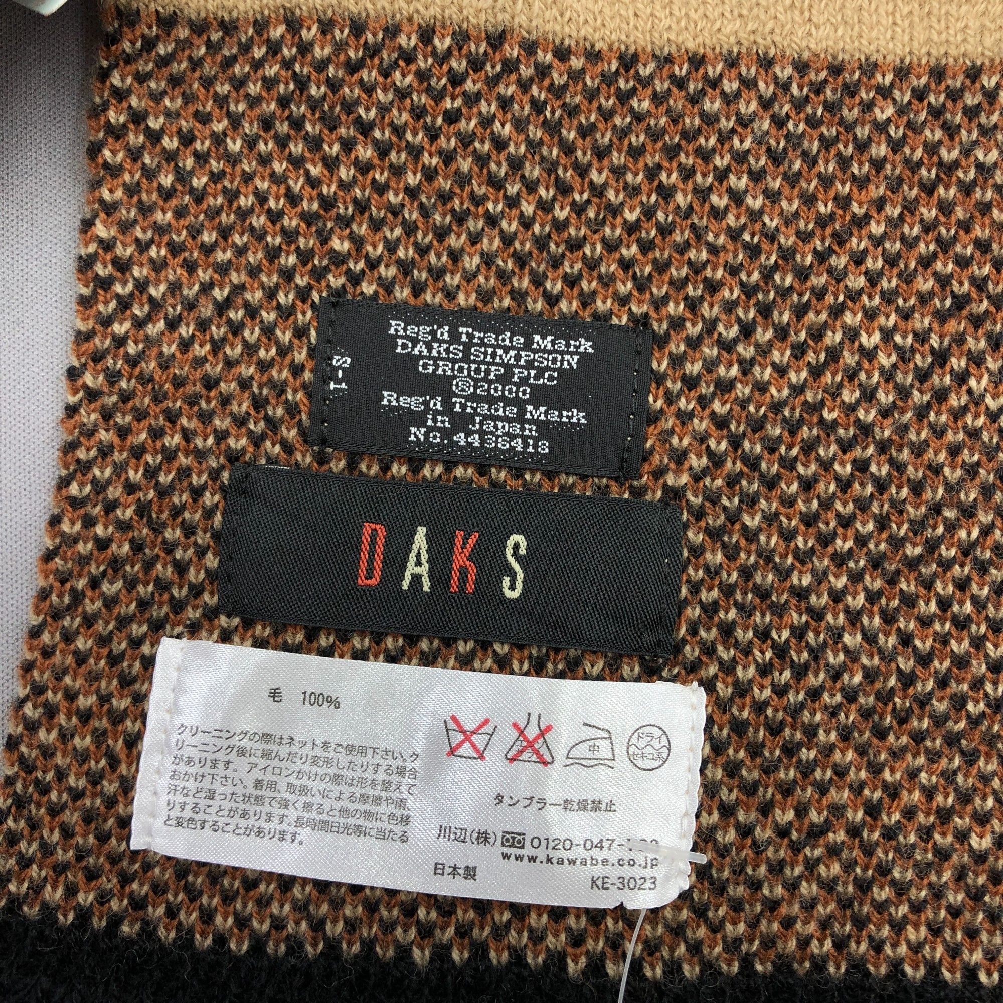 DAKS NWT Vintage Daks London Scarf Muffler Wool Knit Neck Scarves Size ONE SIZE - 8 Thumbnail