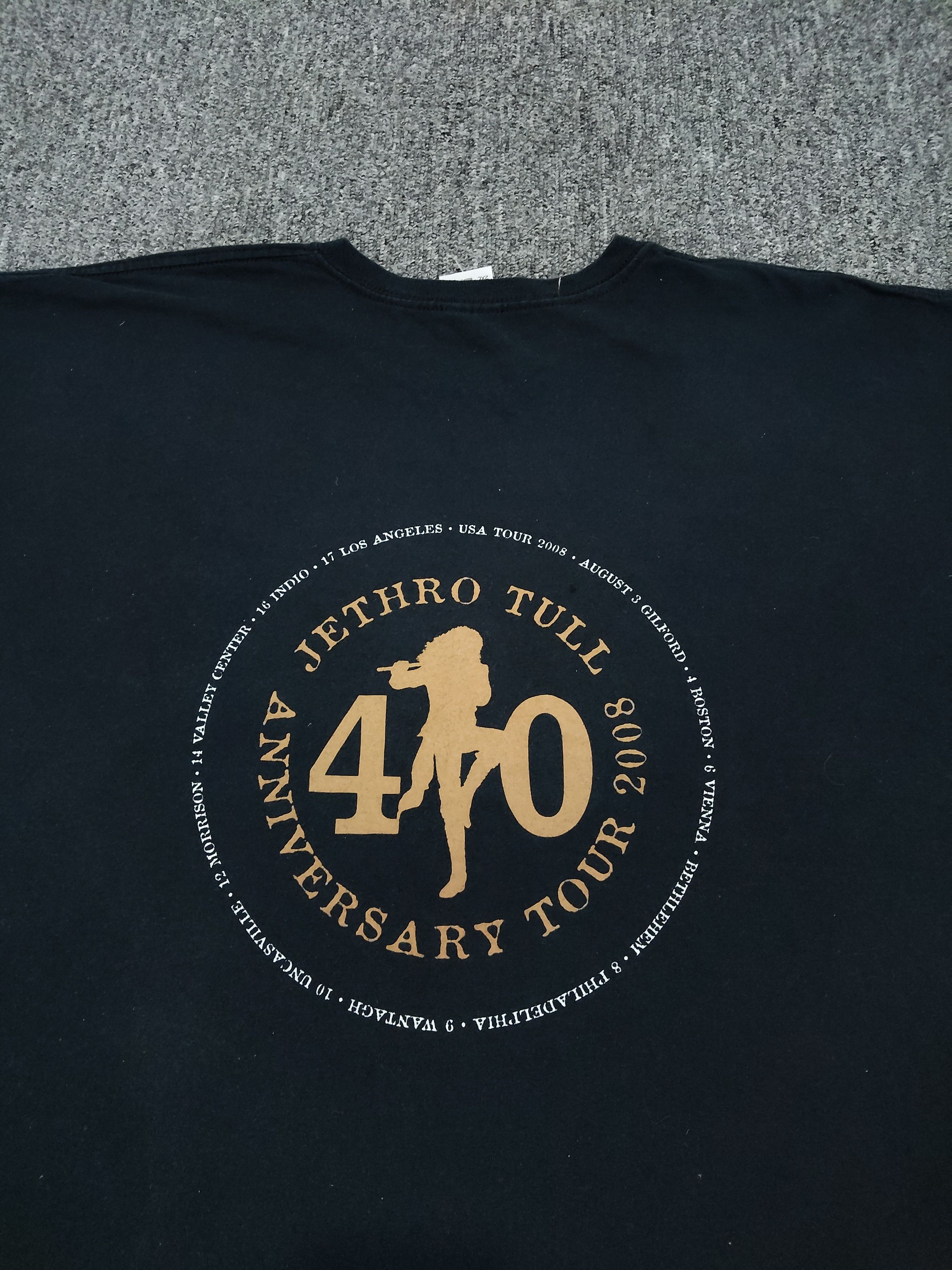 Band Tees VTG Jethro Tull classic rock band 40 years Tour T shirt rare Size US XXL / EU 58 / 5 - 6 Thumbnail