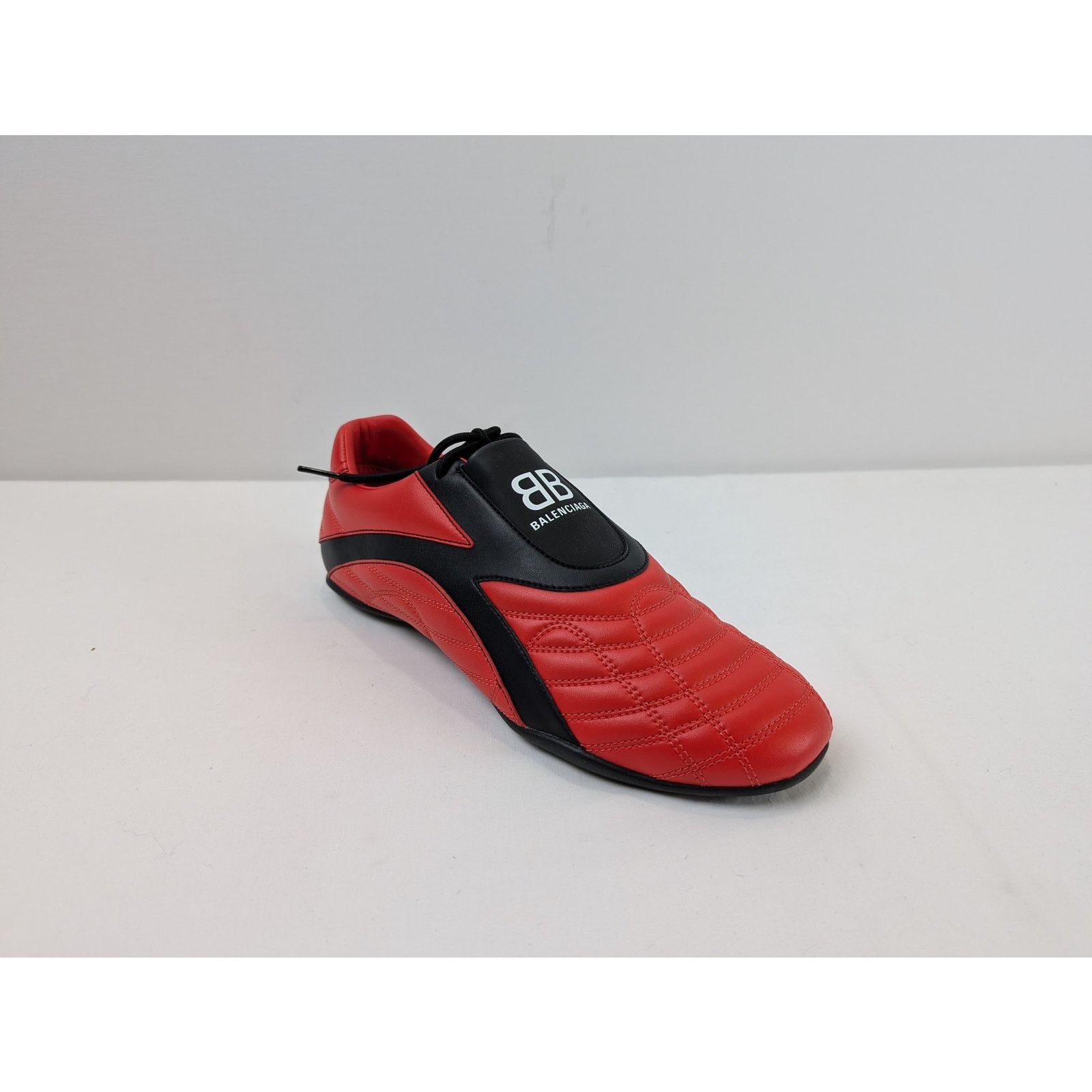Balenciaga o1rshd1 Matt Leather Free Material Zen Sneaker in Red/Black Size US 9 / EU 42 - 3 Thumbnail