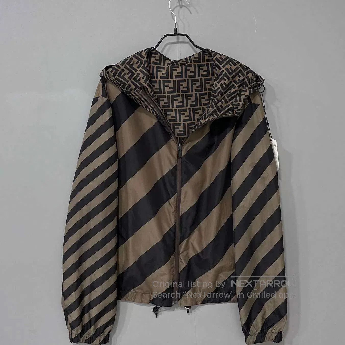 Fendi Multi Striped Hooded Light Jacket XL. Size US XL / EU 56 / 4 - 1 Thumbnail