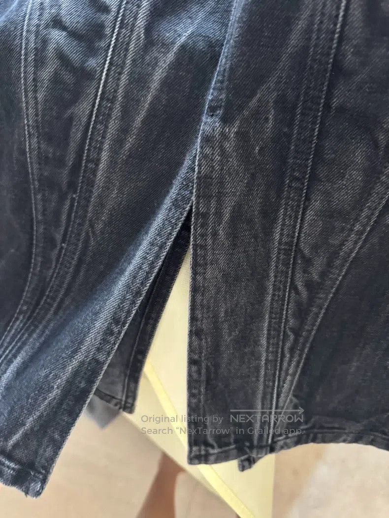 Givenchy Givenchy Size34 Black washed denim skirt Size US 29 - 3 Thumbnail