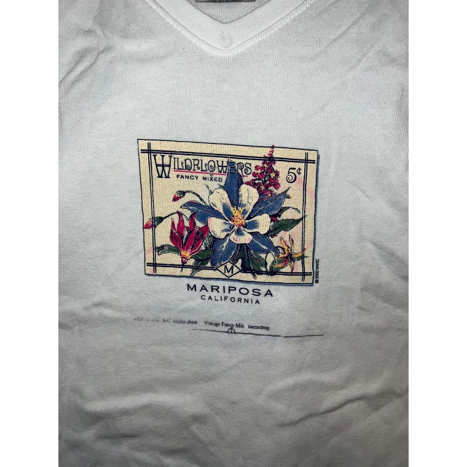 Vintage 2000 Women's Mariposa California Wildflowers Top Shirt Small Size S / US 4 / IT 40 - 2 Thumbnail