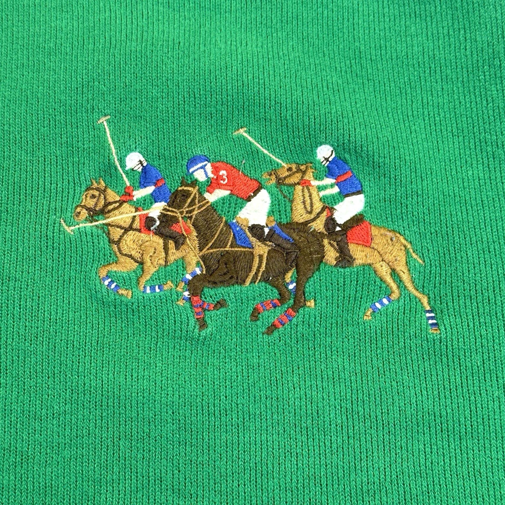 Polo Ralph Lauren Polo Ralph Lauren Big Pony Stampede Green 1/4 Zip 100% Cotton Long Sleeve XL Shirt Mens Vintage Classic 90s College Preppy Size US XL / EU 56 / 4 - 3 Thumbnail