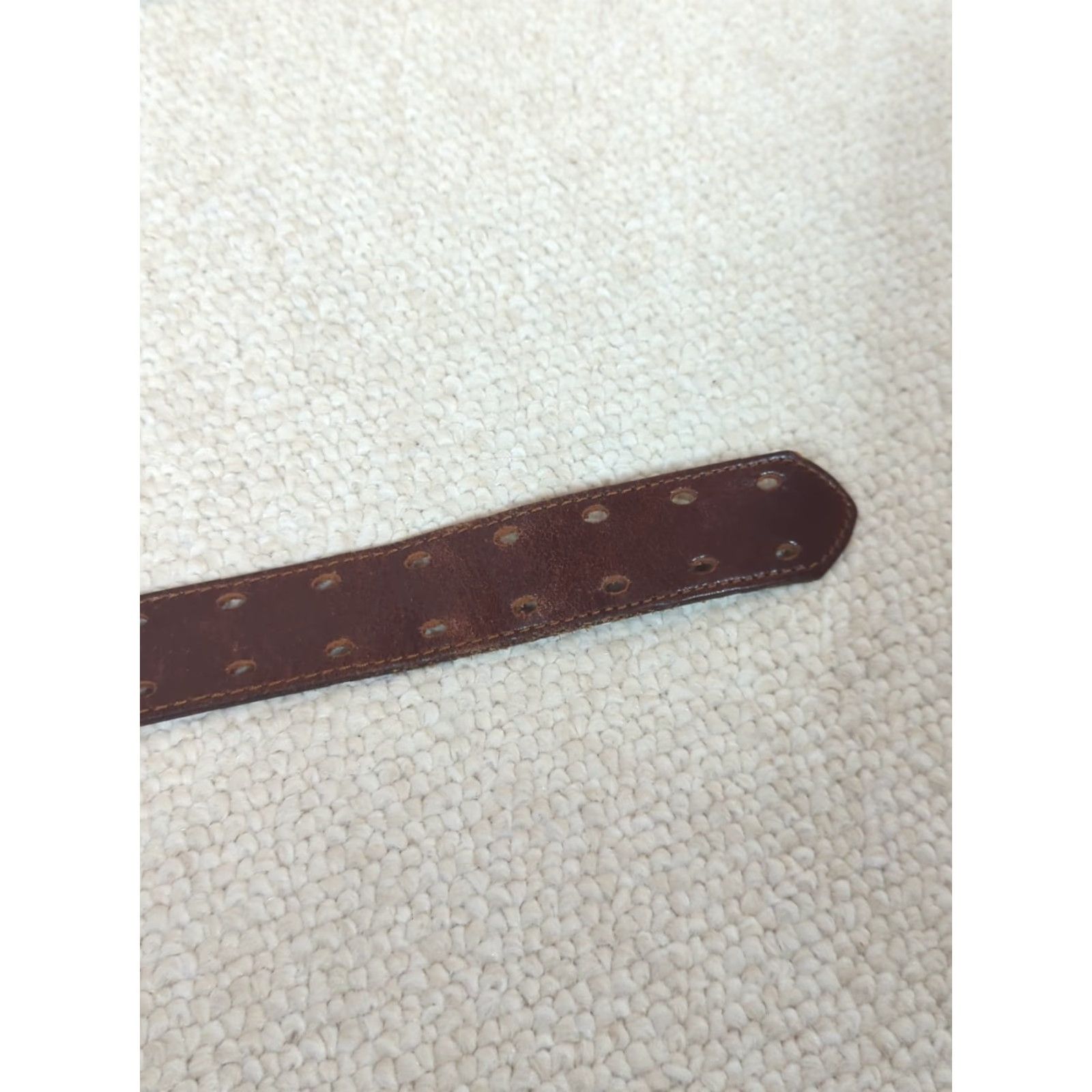 Doublet Mens Belt Brown Leather 2 Hole Double Prong 2XL Mexico Belt Width 1.5" Buckle Work Belt Mens Size ONE SIZE - 5 Thumbnail