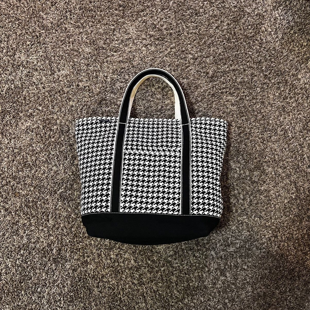 Lands' End Vintage Lands End Boat Tote Canvas Bag Large Houndstooth Size ONE SIZE - 1 Thumbnail