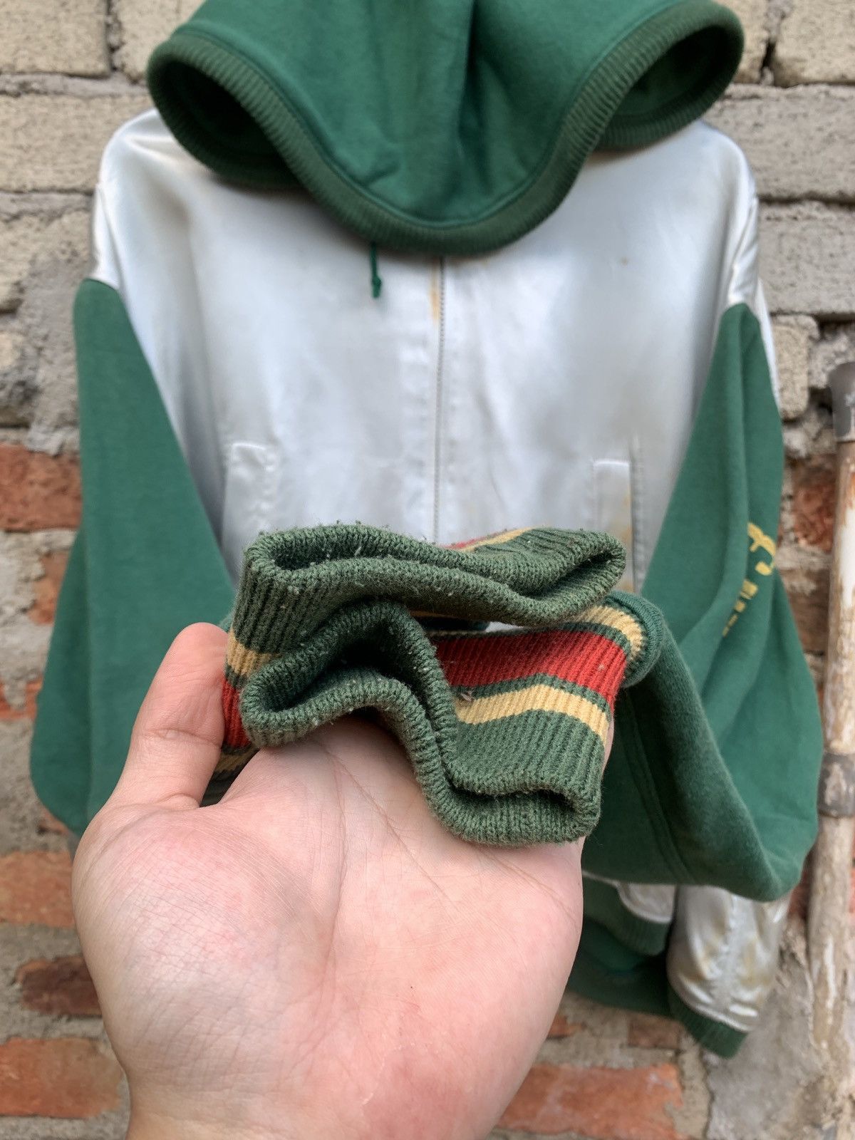 45rpm × Japanese Brand × Vintage Vintage 45 Rpm Studio Oversized Cropped Hoodie Rasta Colour Size US XL / EU 56 / 4 - 4 Thumbnail