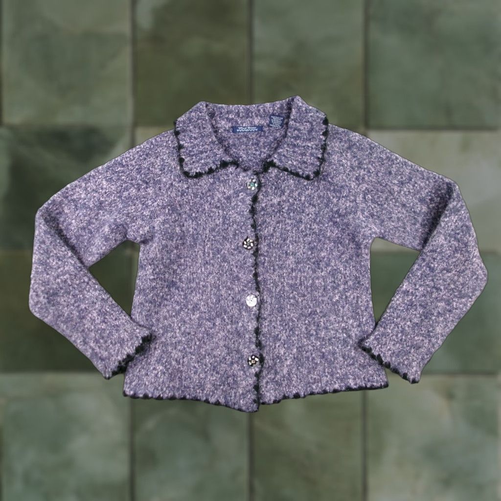 Vintage VINTAGE Wind River Sweater Women Small Purple Cardigan Button Front Capsule Cozy Prep Size S / US 4 / IT 40 - 1 Thumbnail