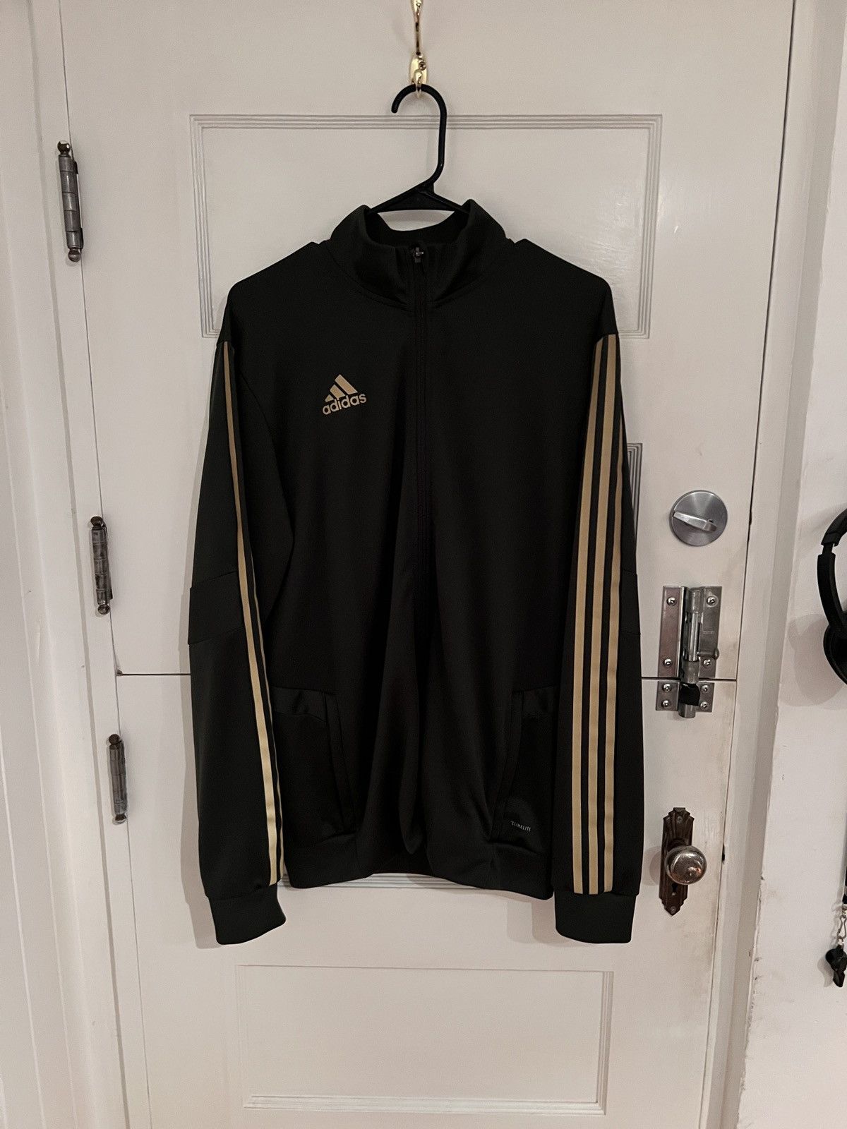 Adidas dark green and gold adidas track jacket Size US L / EU 52-54 / 3 - 1 Thumbnail
