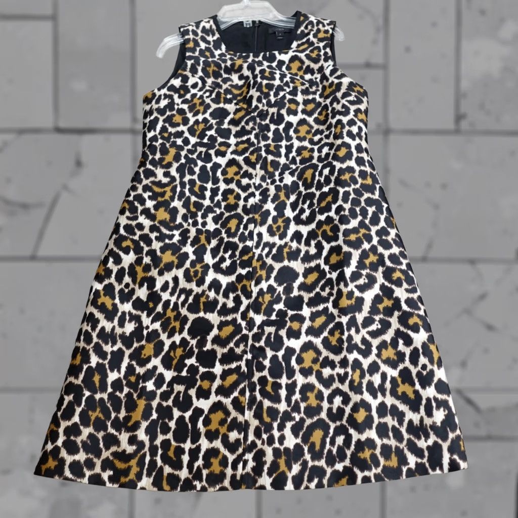 J.Crew J.CREW Black Cheetah Print Shift Dress Womens Size 2 Sleeveless Casual Party Wedding Size XS / US 0-2 / IT 36-38 - 1 Thumbnail