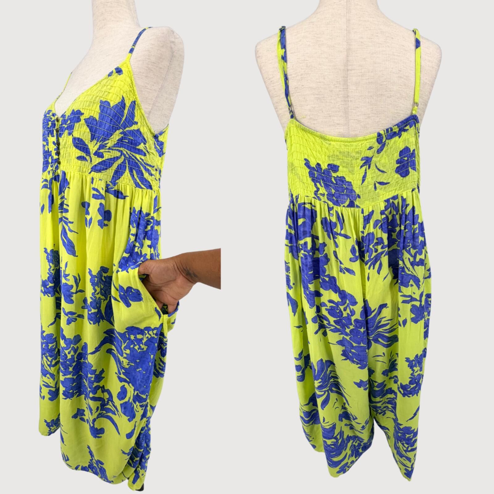 Other Anthro Vega Lounge Jumpsuit Wide Leg Floral Green S Size 28" / US 6 / IT 42 - 3 Thumbnail