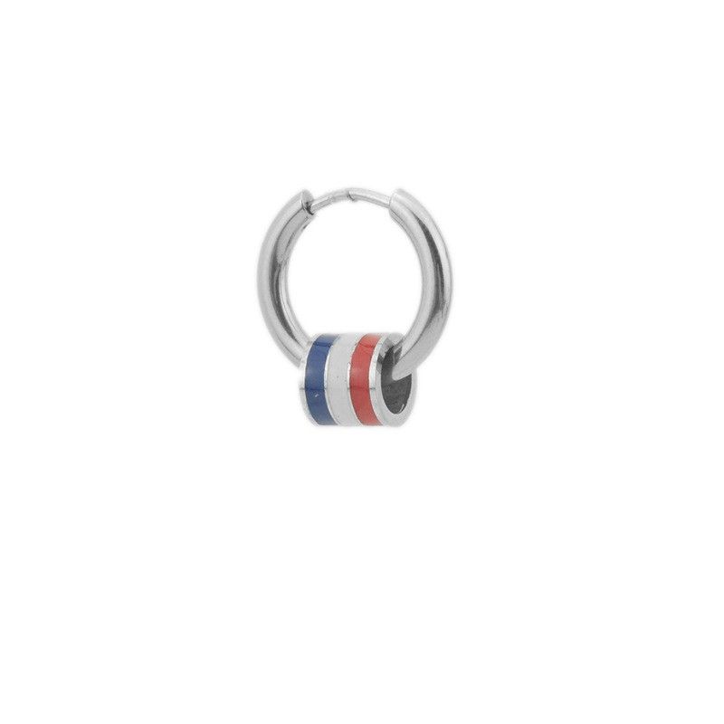 Jewelry × Sterling Silver Hip-hop Earrings One Pairs Chrome Jewelry Size ONE SIZE - 5 Thumbnail