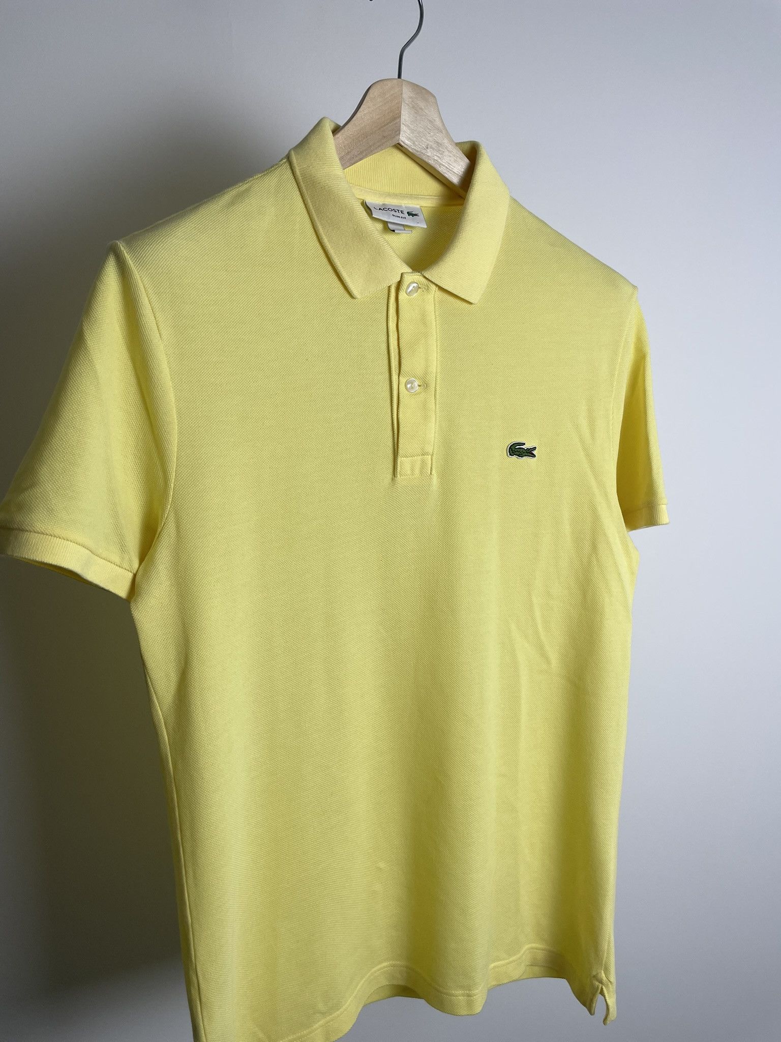 Lacoste Lacoste Polo Shirt Yellow Slimfit Size US M / EU 48-50 / 2 - 2 Thumbnail