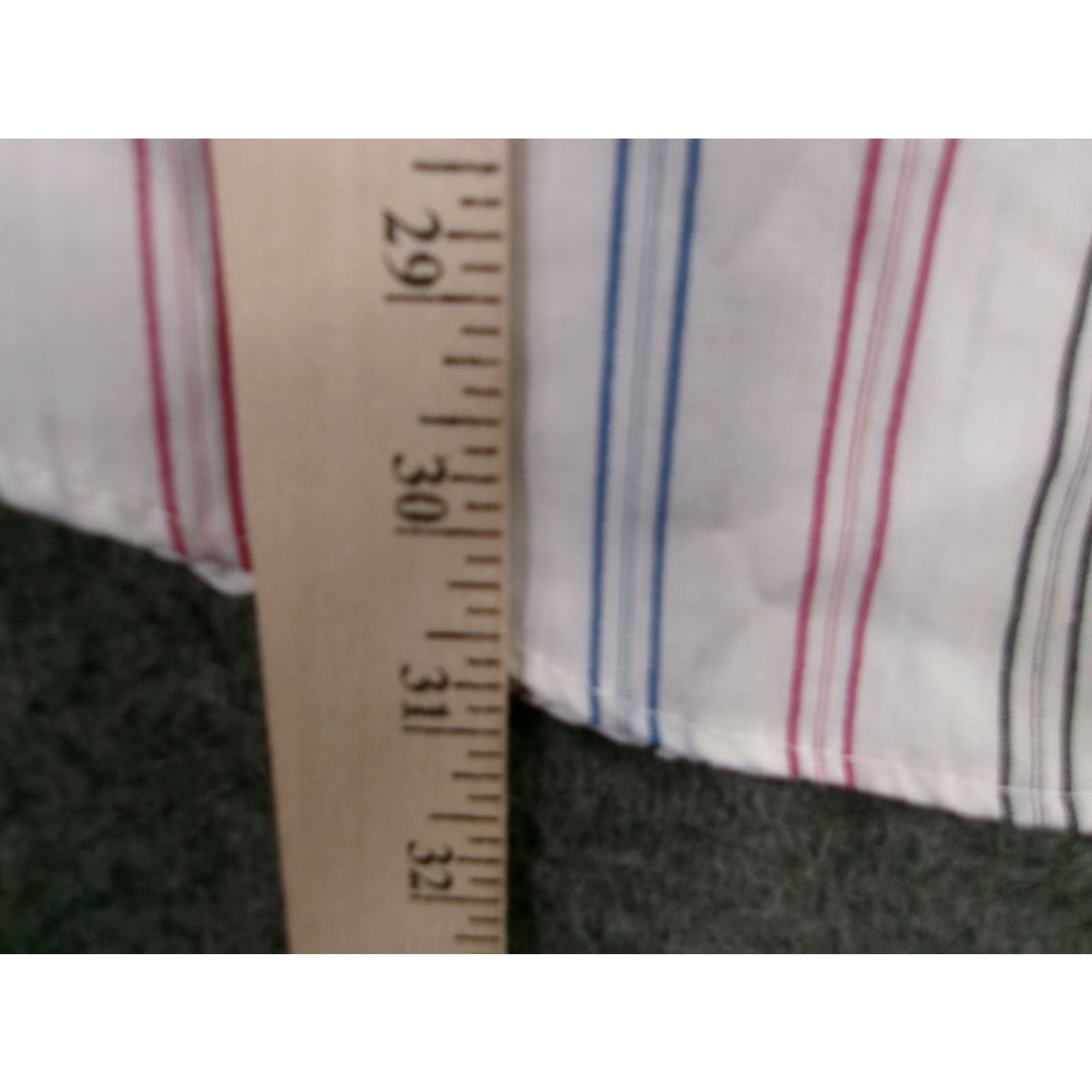 Arrow VINTAGE Arrow Bradstreet Dress Shirt Men 16 Regular White Striped 80s 90s USA Classic Size 42R - 5 Thumbnail