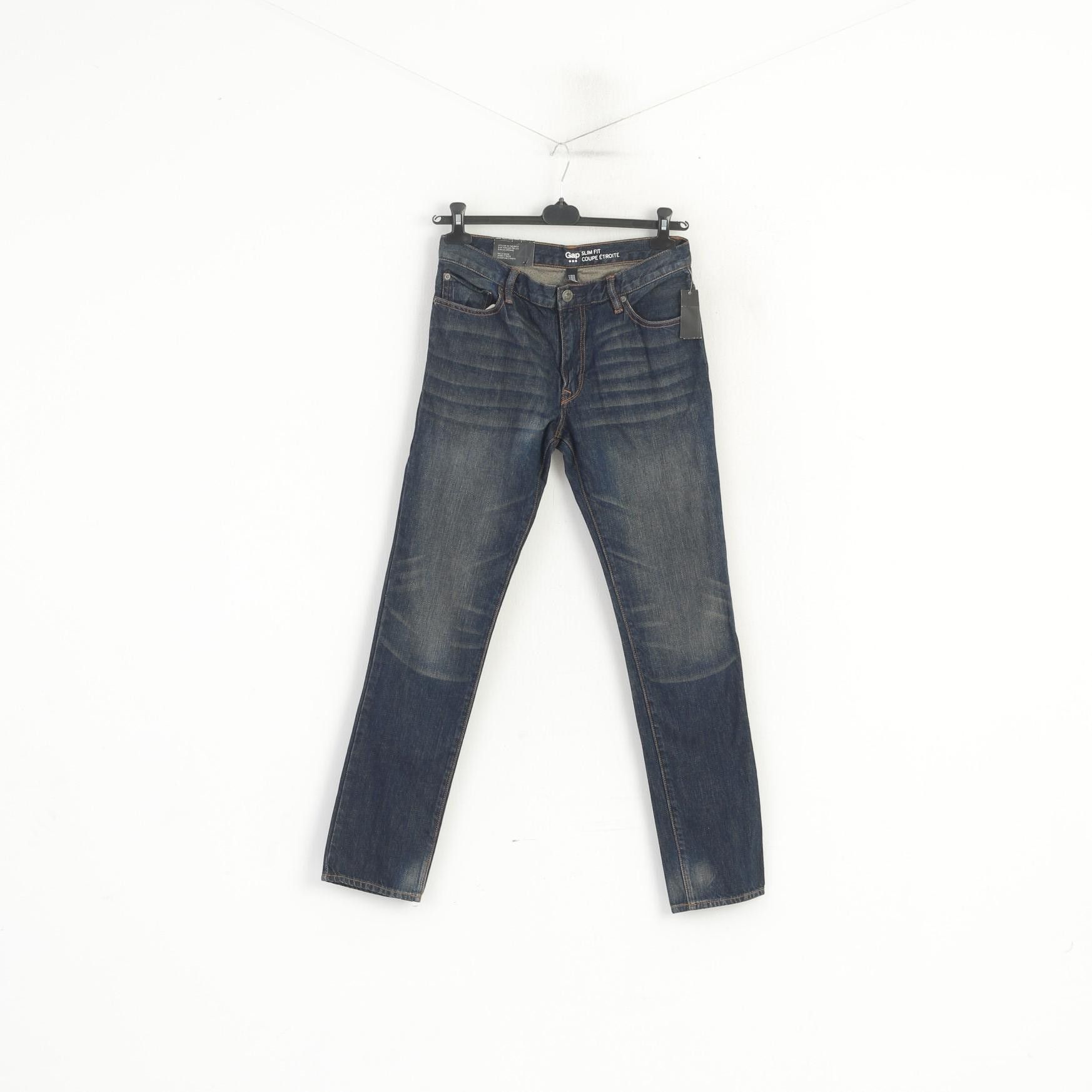 Gap New GAP Women 30 Jeans Trousers Navy Cotton 6203 Size 30" / US 8 / IT 44 - 2 Thumbnail