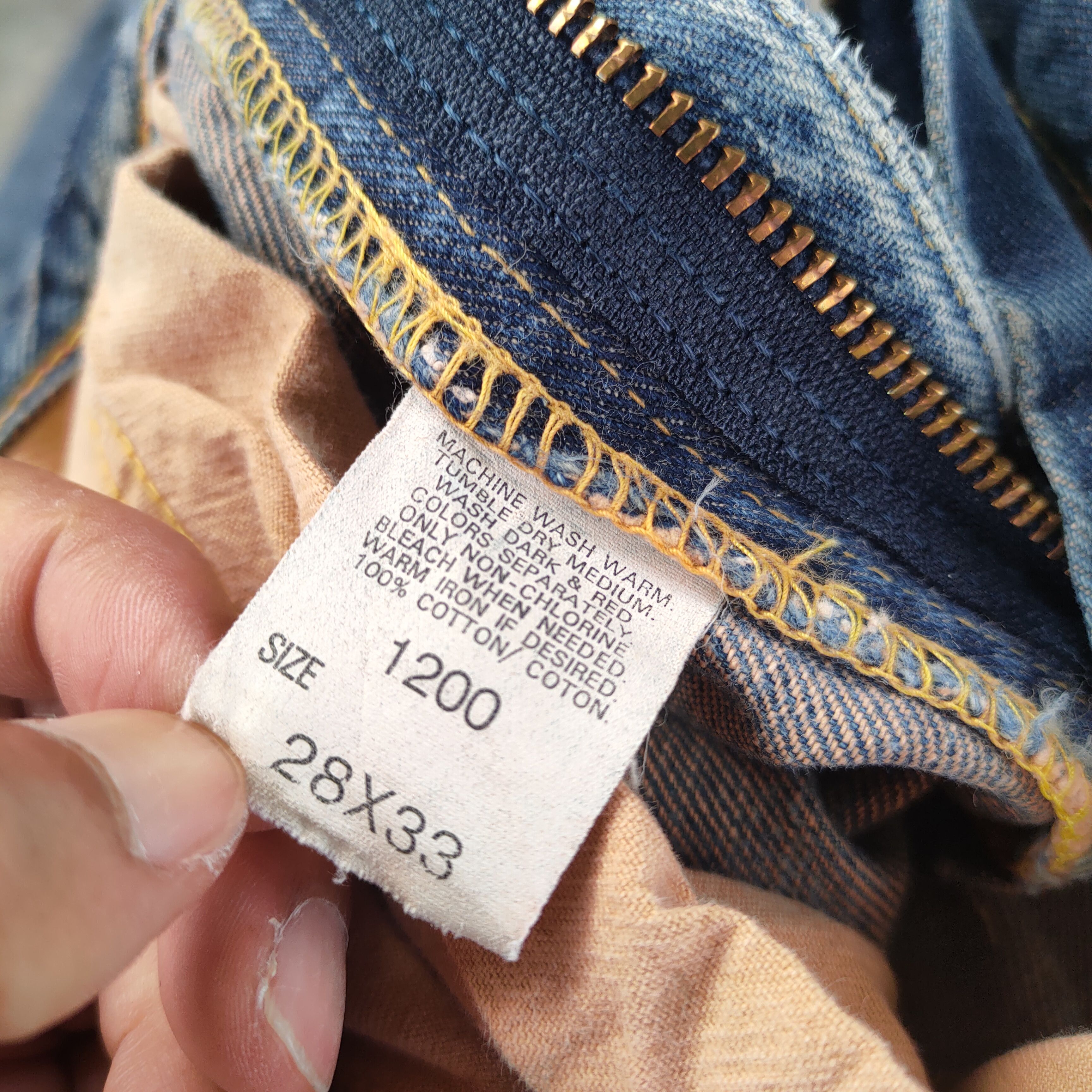 Lee W29 VINTAGE LEE FADED DISTRESSED JEAN DENIM PANTS Size US 29 - 13 Thumbnail