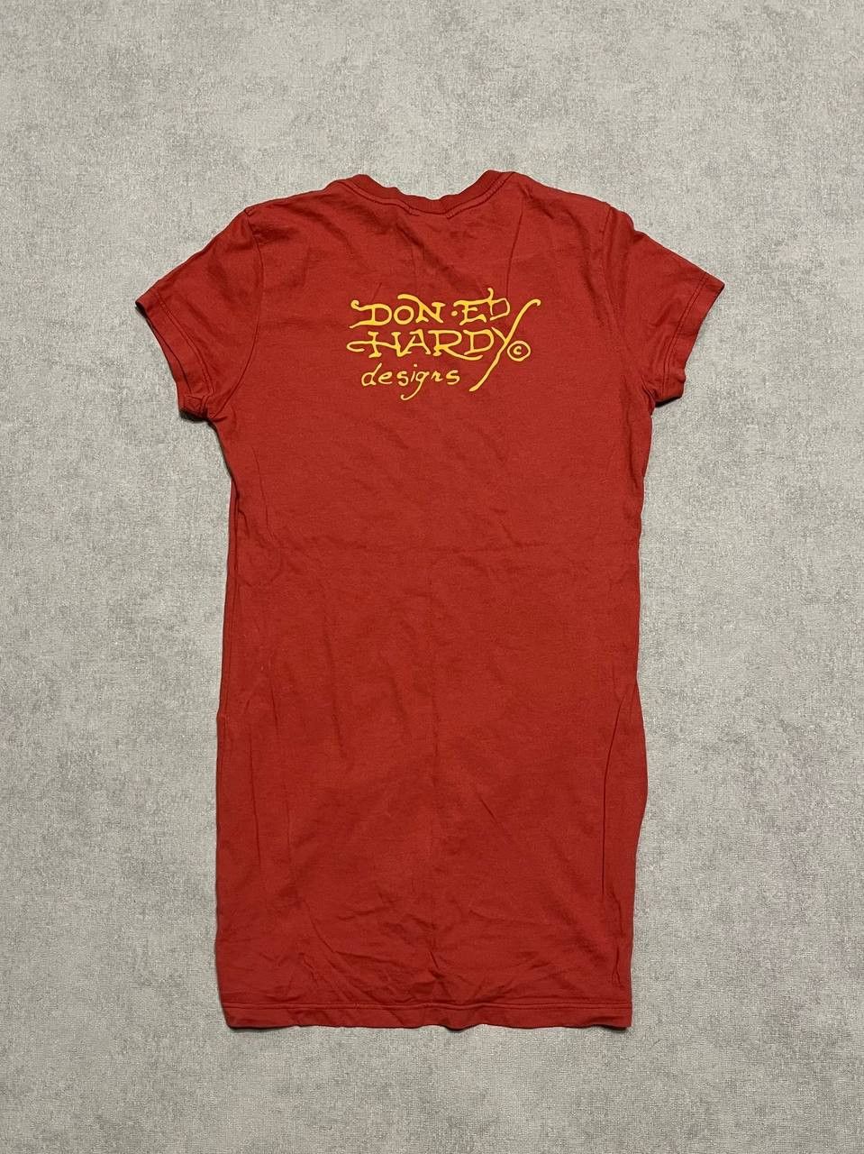 Ed Hardy Vintage Ed Hardy Women`s Red Logo Print T Shirt Size S Size S / US 4 / IT 40 - 6 Thumbnail