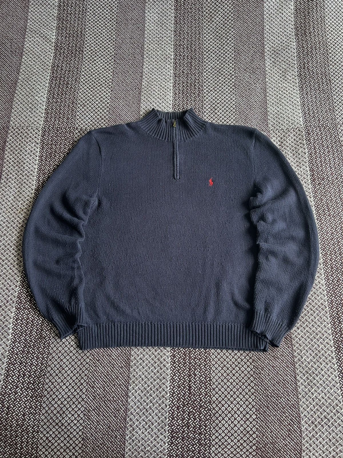 Polo Ralph Lauren × Vintage Vintage Polo Ralph Lauren Old Money Style Sweater 1/3 Zip Size US M / EU 48-50 / 2 - 1 Thumbnail
