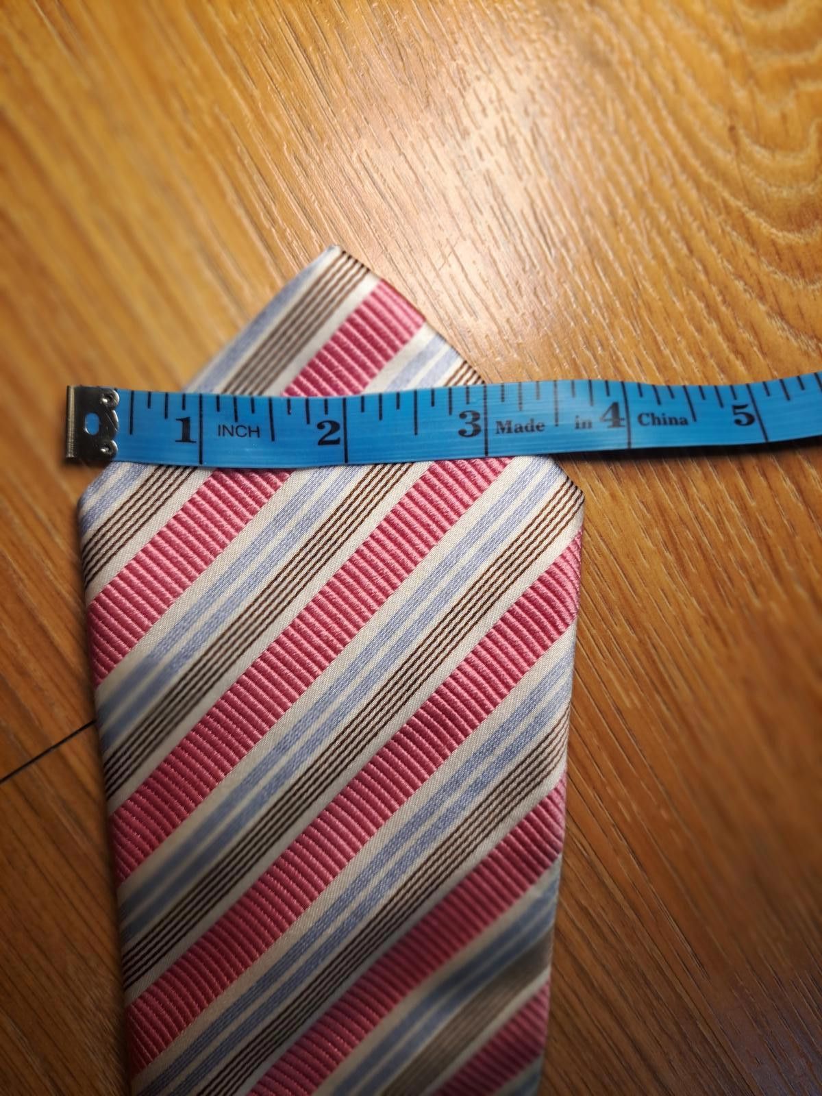 Hugo Boss Hugo Boss 100% Silk Tie Mens Striped Pink Necktie Size ONE SIZE - 8 Thumbnail