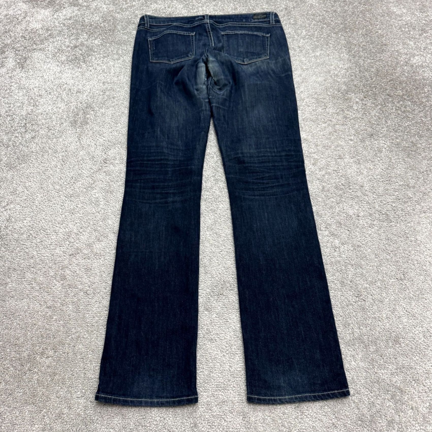 Paige Paige Skyline Straight Denim Jeans Womens 29 Blue Dark Wash Low Rise 32x33 Pants Slim Boyfriend? Size 29" - 2 Thumbnail