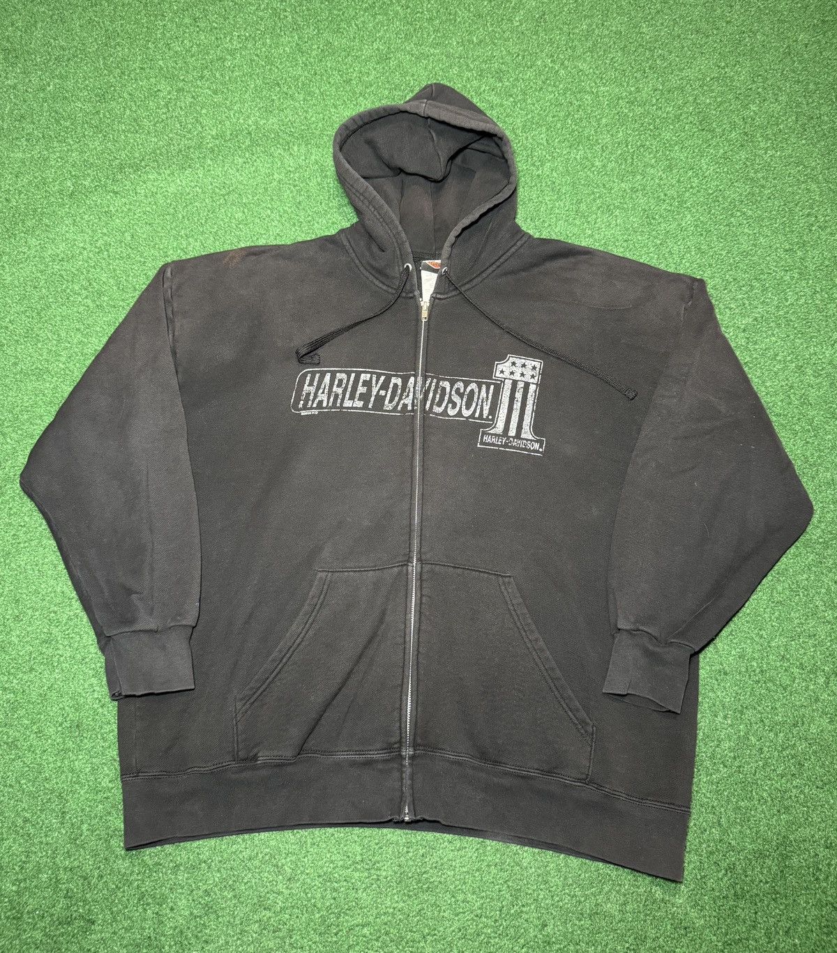 Harley Davidson Harley Davidson Y2K Full Zip Black Biker Hoodie Sweatshirt Size US XL / EU 56 / 4 - 1 Thumbnail