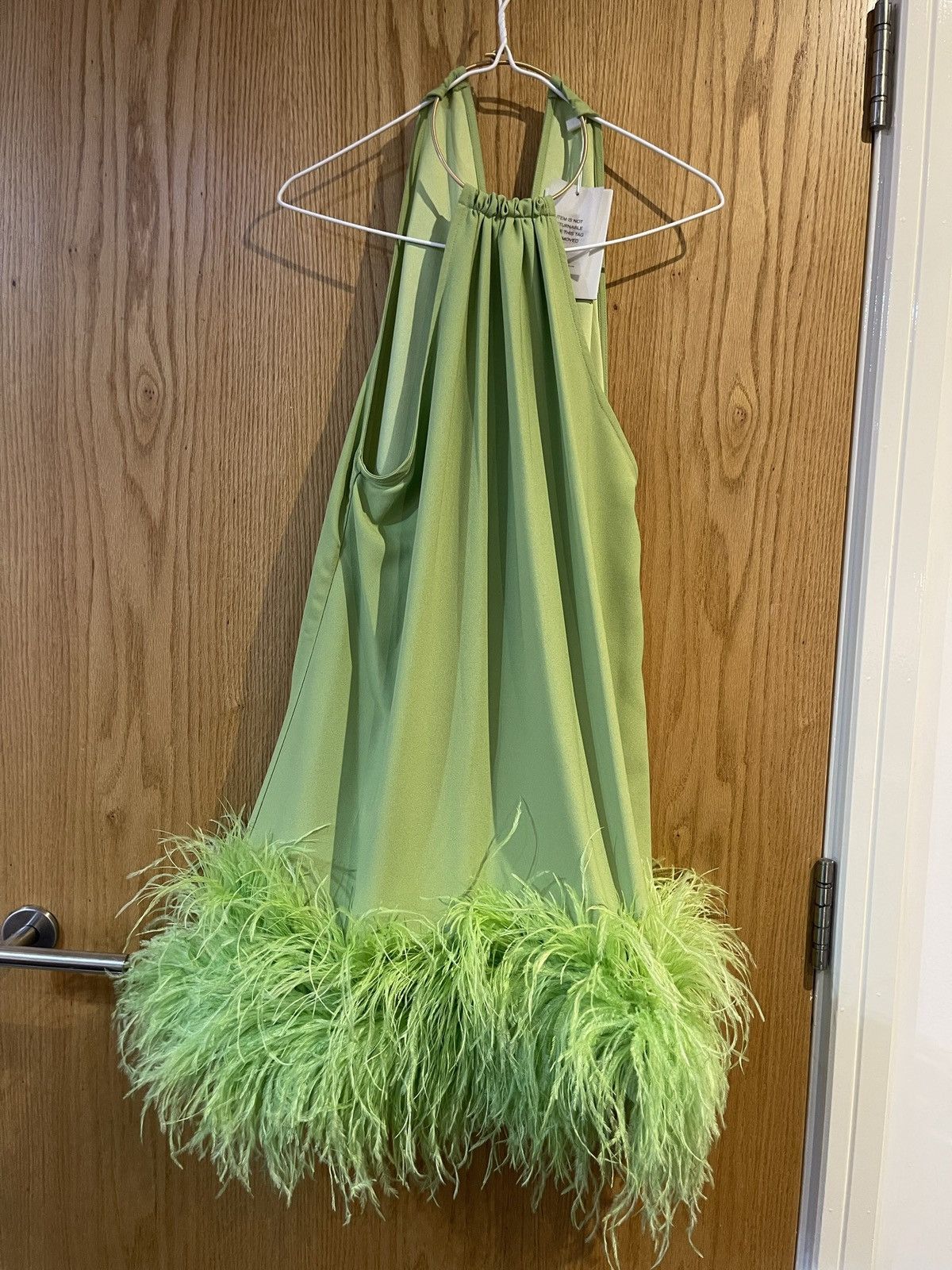 Cult Gaia Cult Gaia Reeves feather trim mini dress