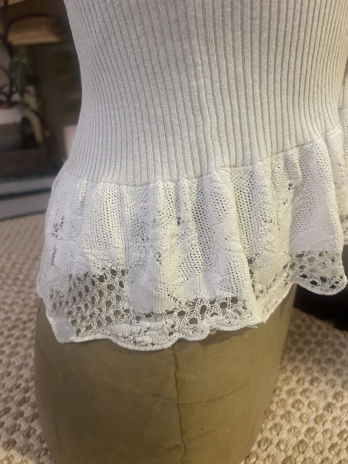 Chanel Vintage Womens CC Archive Chanel Lace Tank Top Y2K Size M / US 6-8 / IT 42-44 - 6 Thumbnail